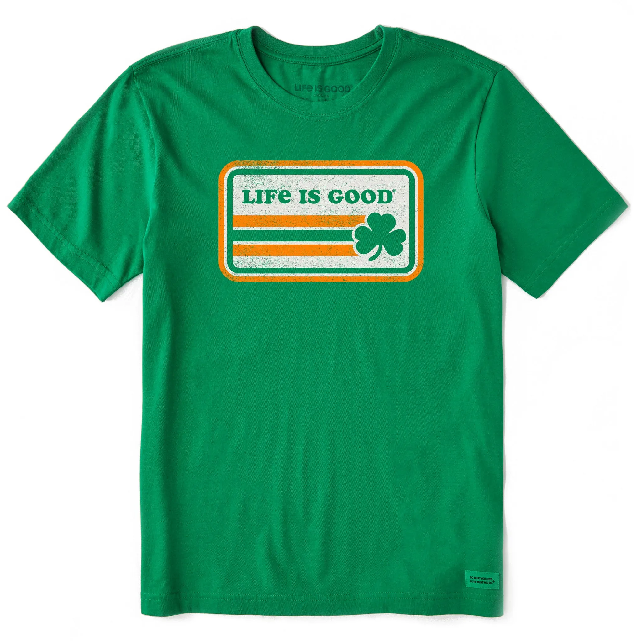 Men's Stripe Clover Short Sleeve Crusher Tee Life is Good