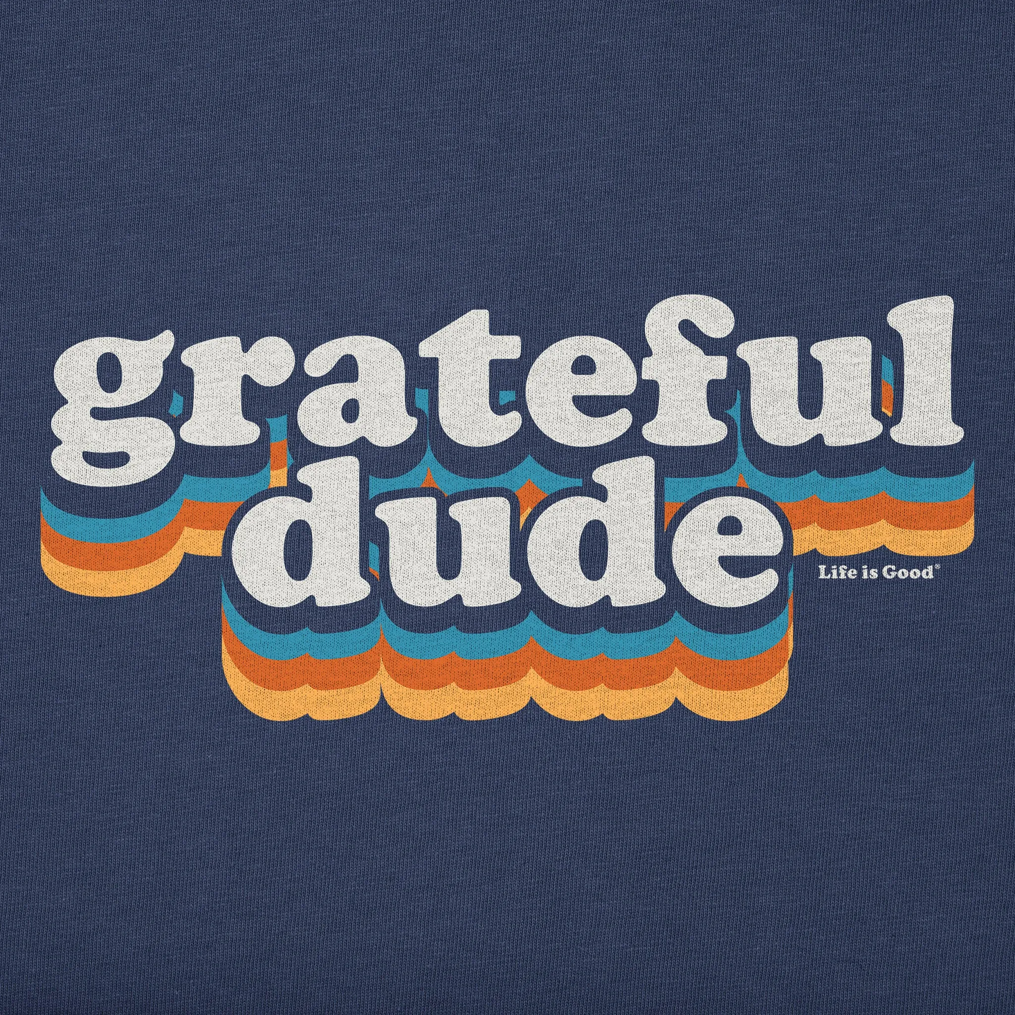 Men's Stripe Grateful Dude Short Sleeve Crusher-LITE Tee Life is Good