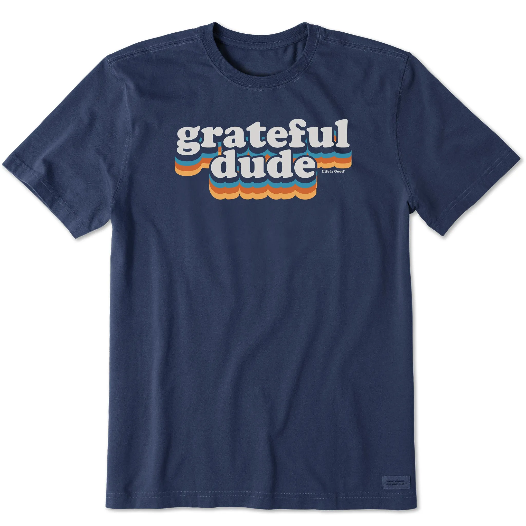 Men's Stripe Grateful Dude Short Sleeve Crusher-LITE Tee Life is Good