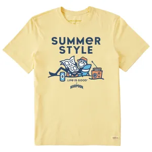 Men's Summer Style Harpoon Jake Beach Short Sleeve Crusher Tee Life is Good