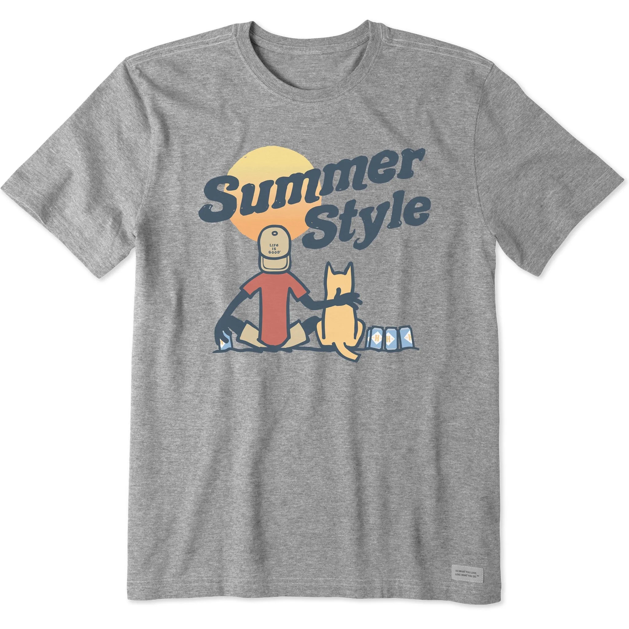 Men's Summer Style Harpoon Jake Short Sleeve Crusher Tee Life is Good