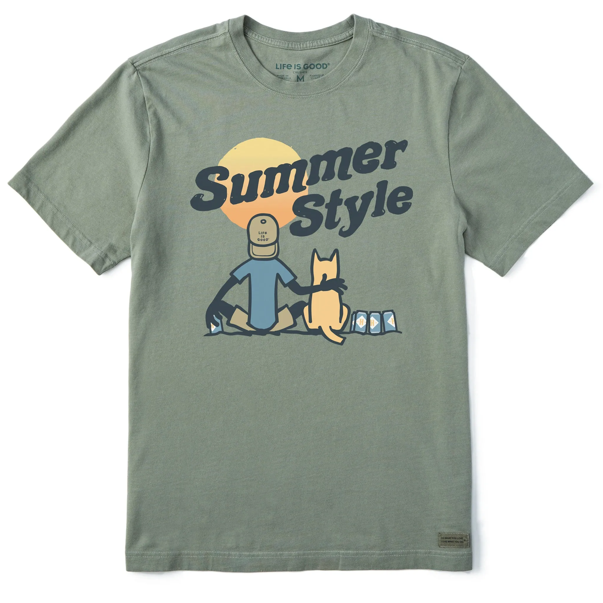 Men's Summer Style Harpoon Jake Short Sleeve Crusher Tee Life is Good