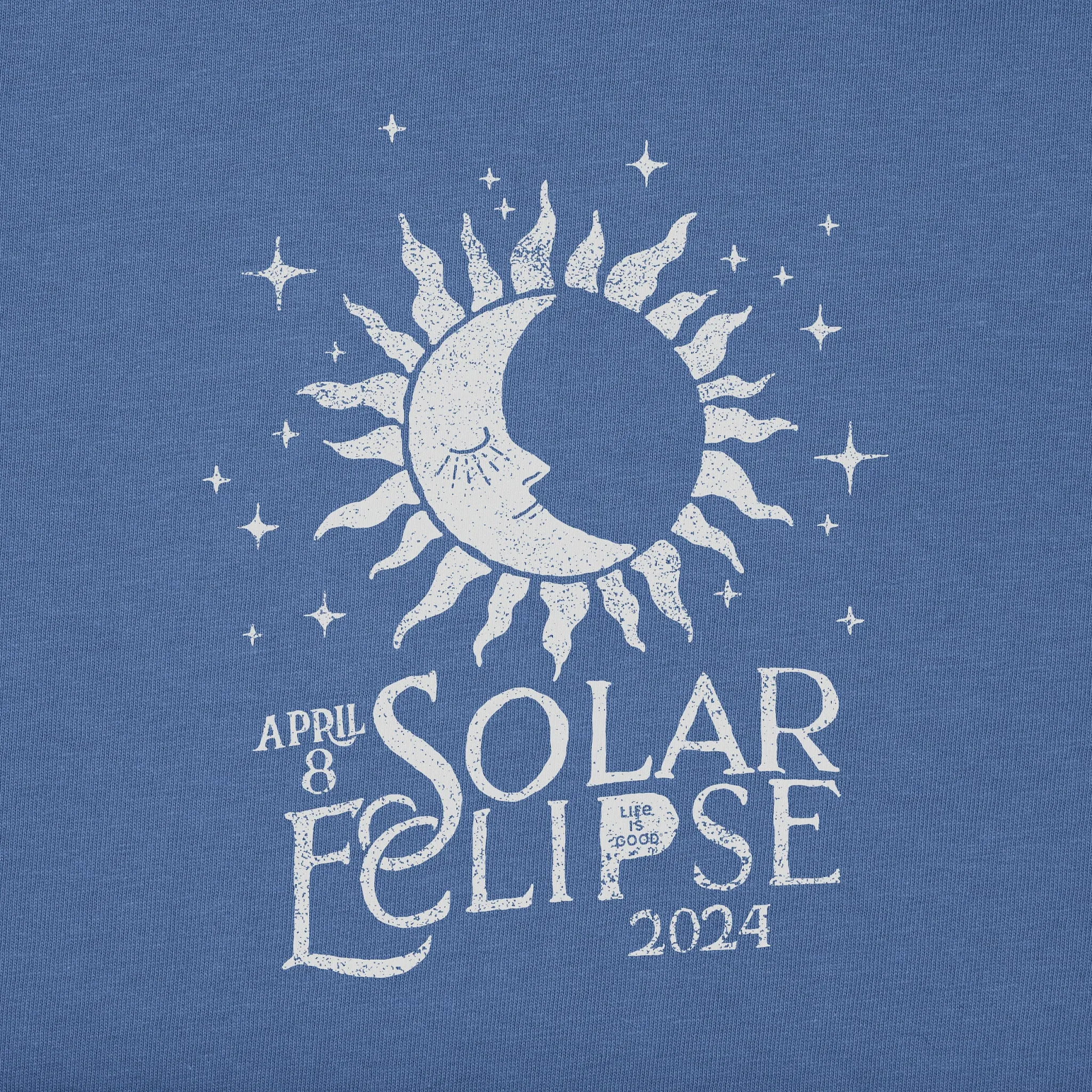 Men's Sun Moon Solar Eclipse 4.8.24 Short Sleeve Tee Life is Good