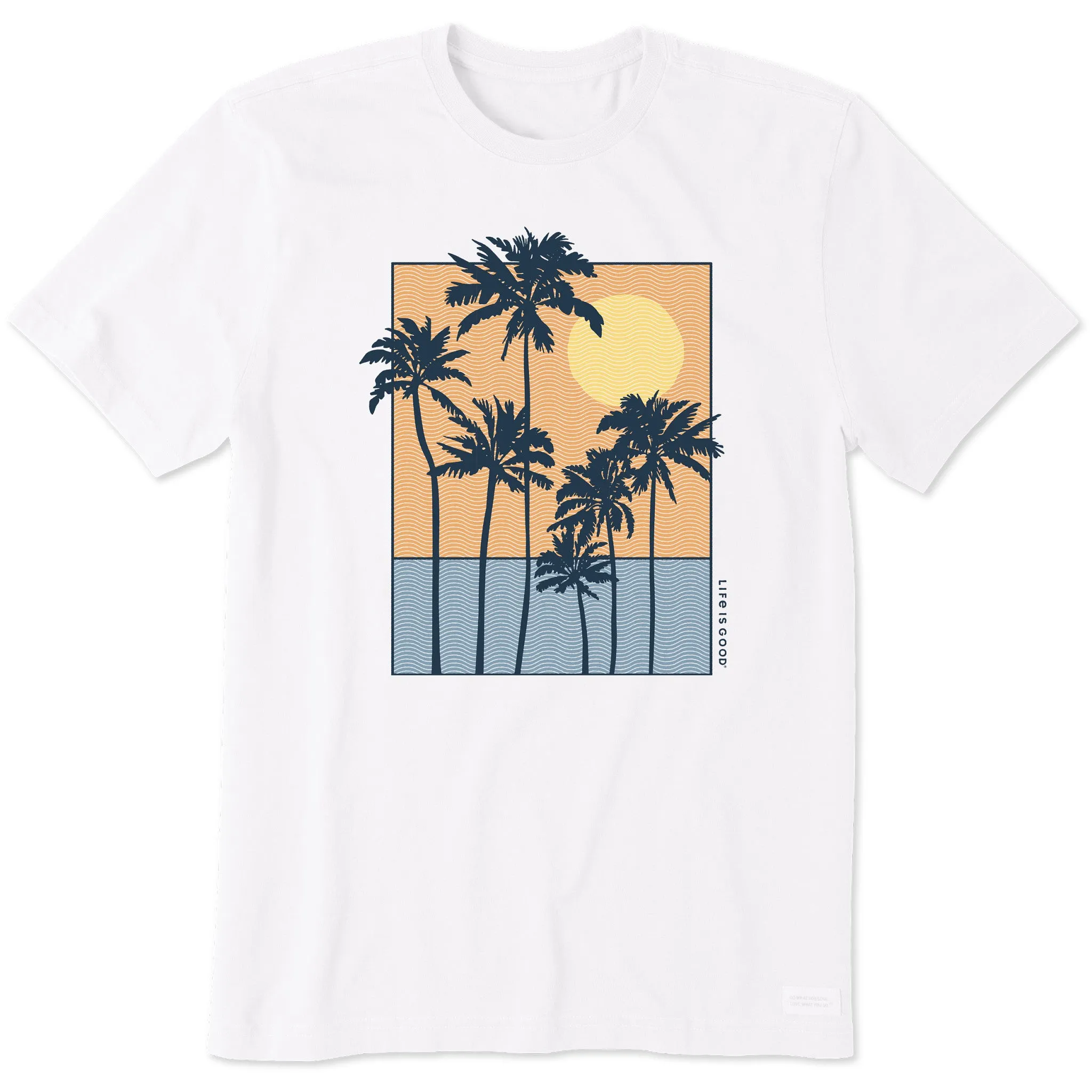 Men's Sunset Behind Palms Short Sleeve Tee Life is Good