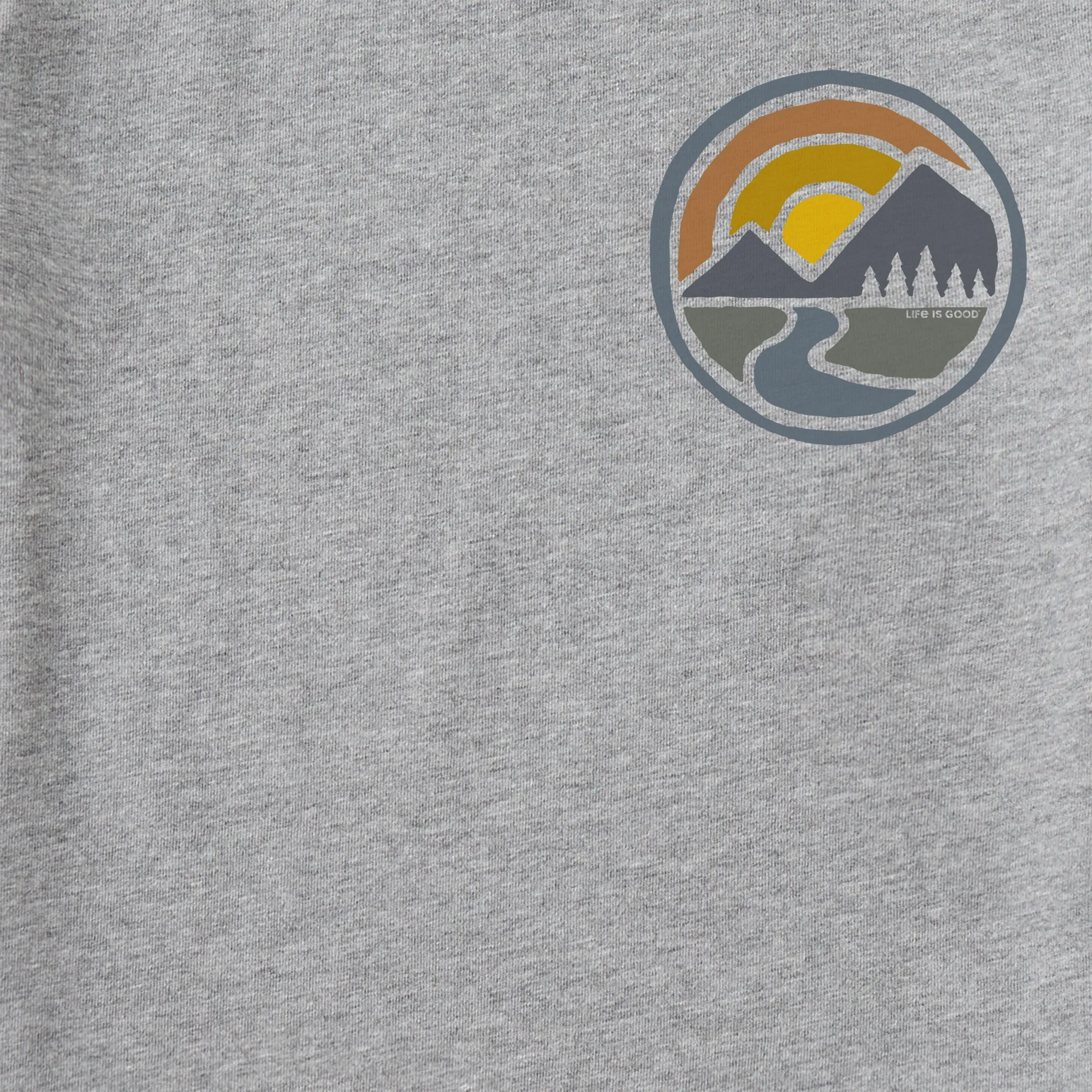 Men's Sunset Mountain Circle Short Sleeve Tee Life is Good