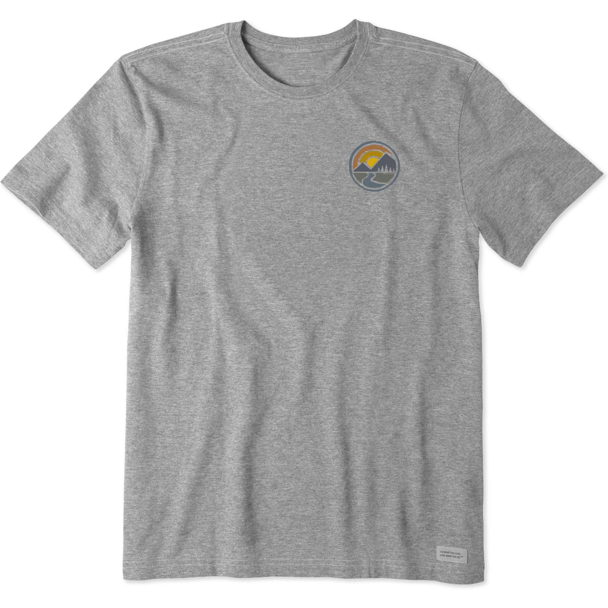 Men's Sunset Mountain Circle Short Sleeve Tee Life is Good