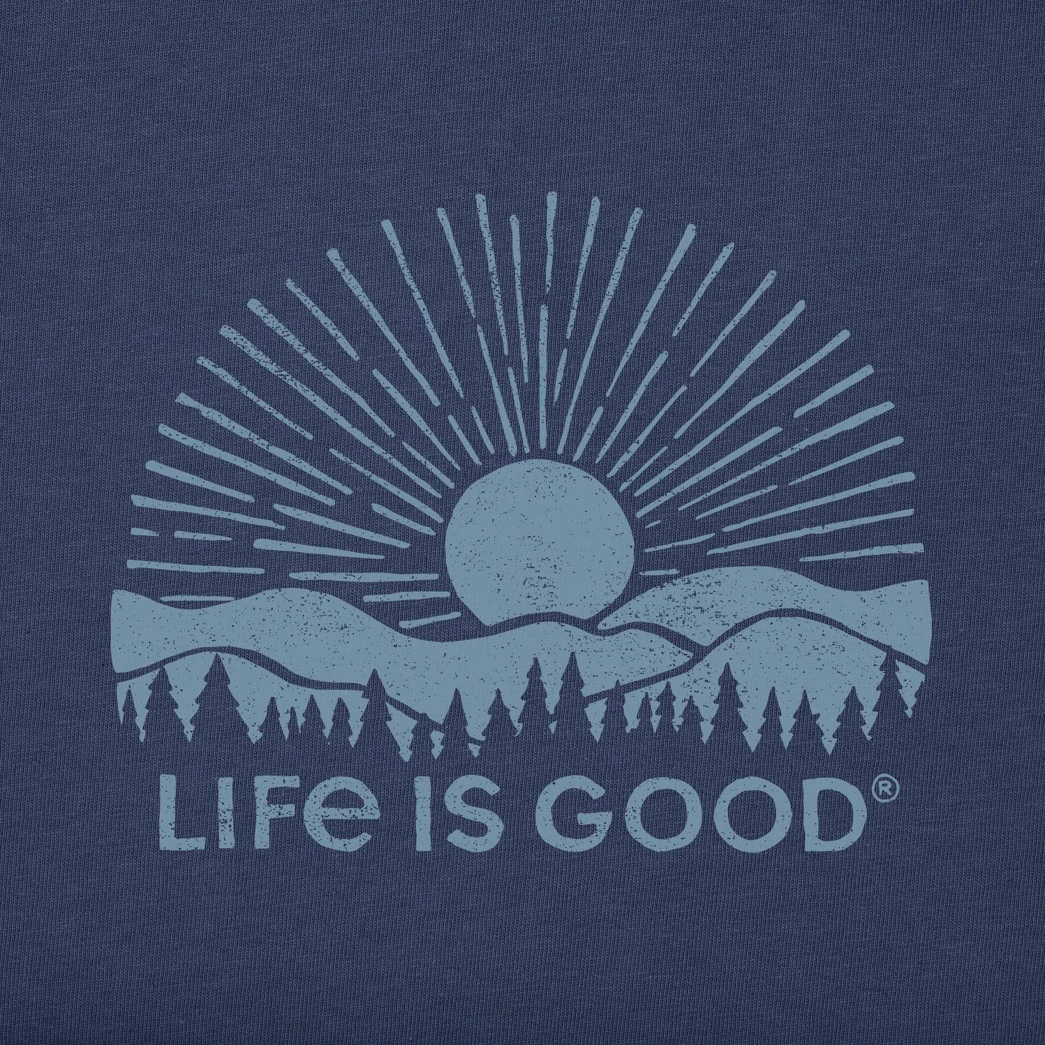 Men's Sunset Over the Hills Short Sleeve Tee Life is Good
