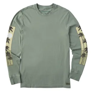 Men's Sunset Palm Sleeve Long Sleeve Crusher Tee Life is Good