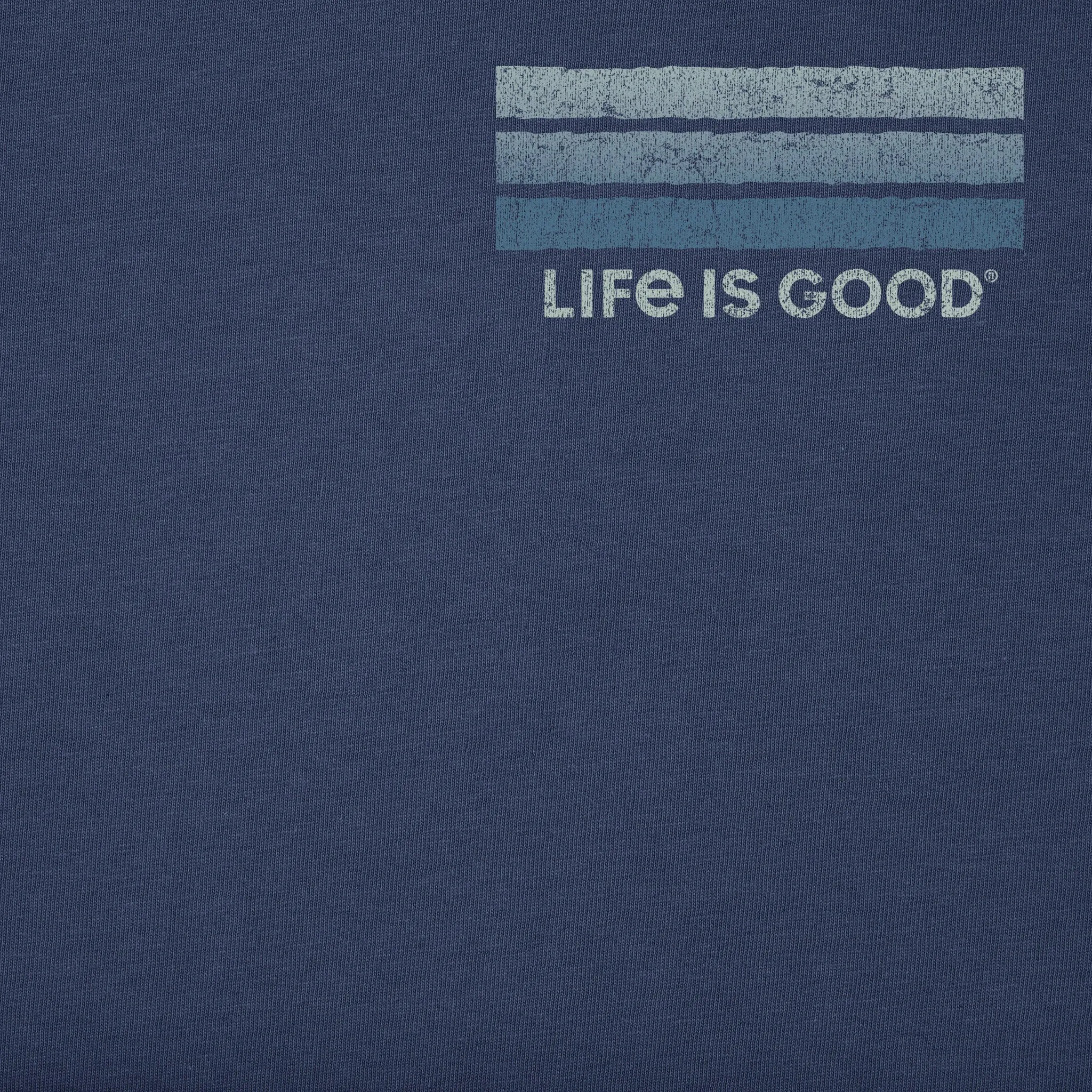 Men's Sunset Stripes Short Sleeve Tee Life is Good