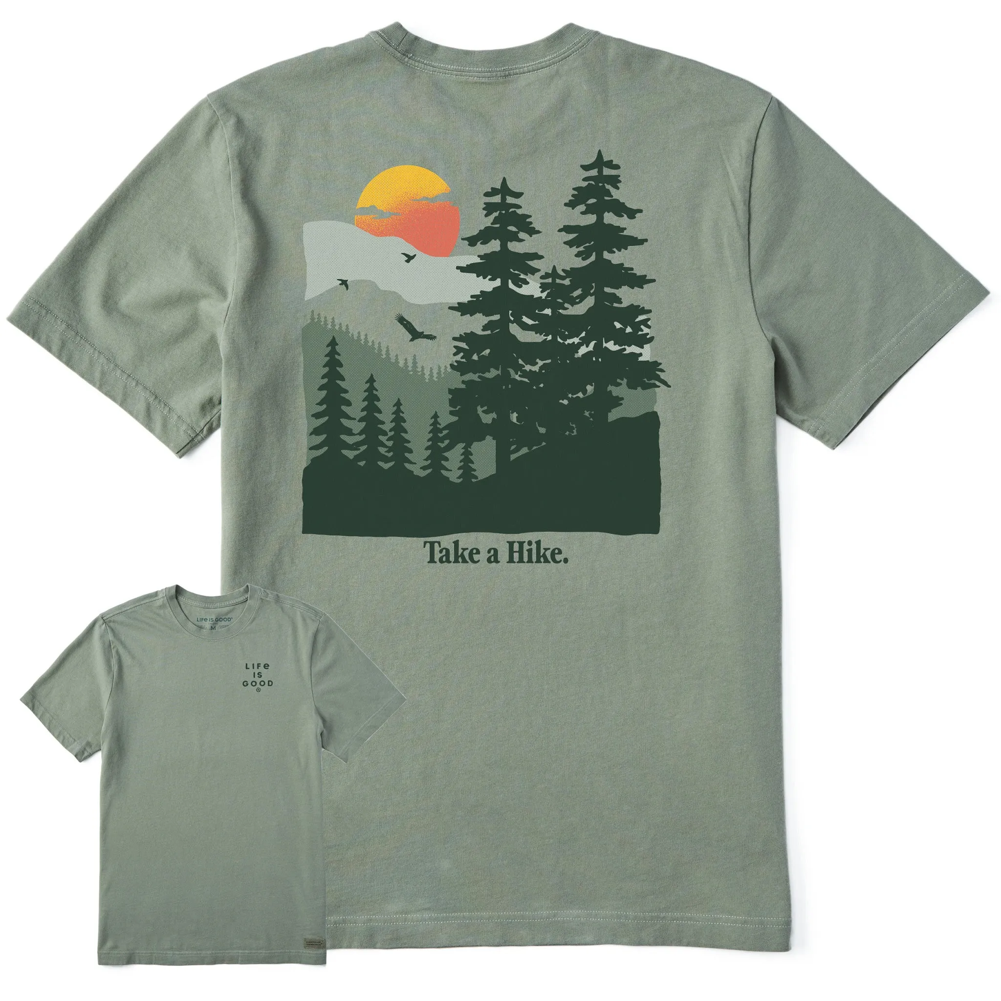 Men's Take a Hike Mountains Short Sleeve Crusher-LITE Tee Life is Good
