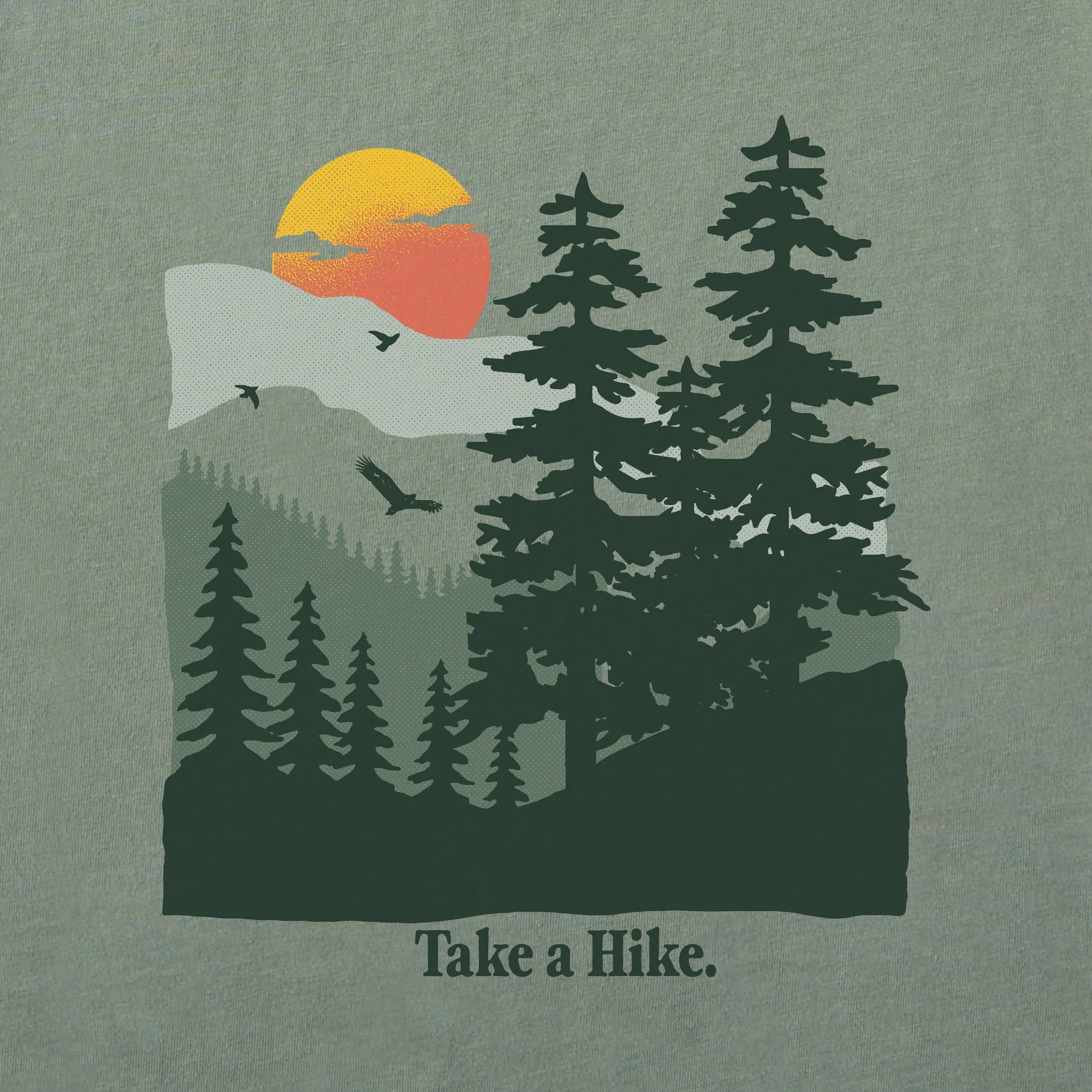 Men's Take a Hike Mountains Short Sleeve Crusher-LITE Tee Life is Good