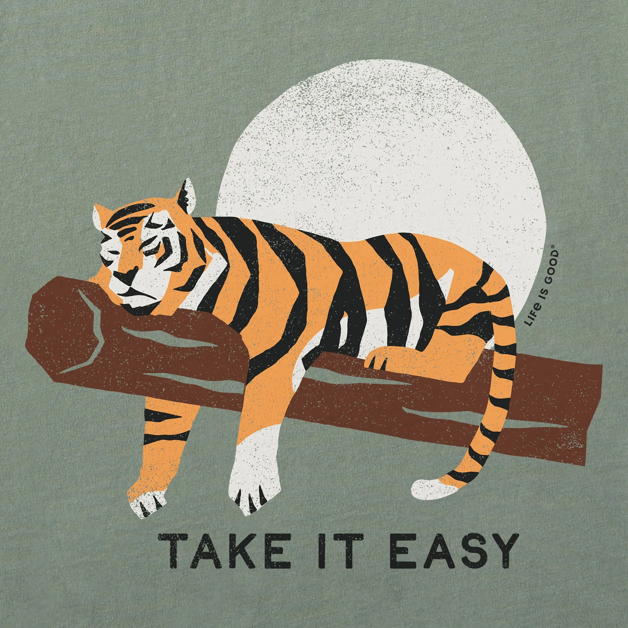 Men's Take It Easy Tiger Short Sleeve Tee Life is Good
