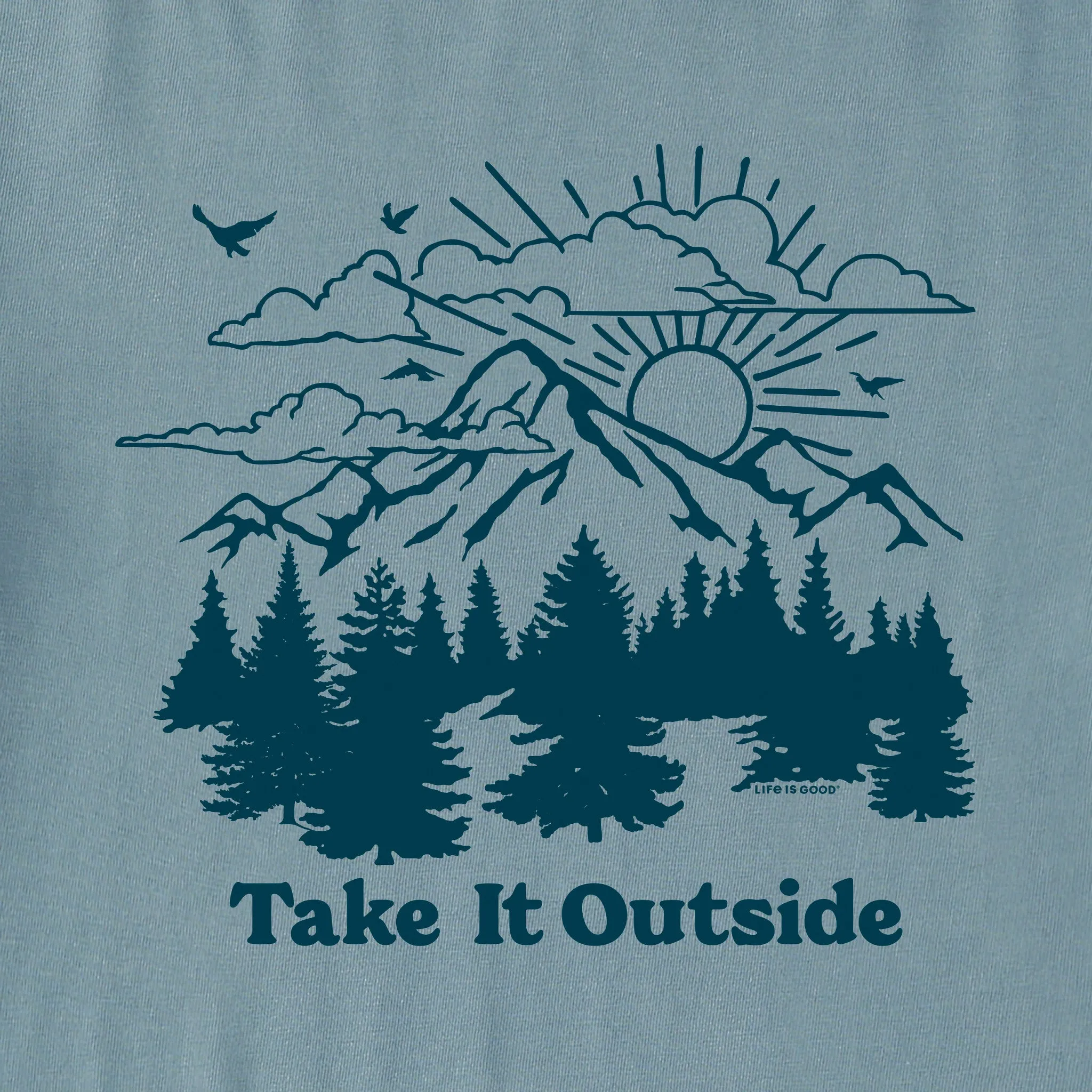 Men's Take it Outside Pinescape Short Sleeve Crusher Tee Life is Good