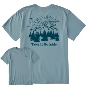 Men's Take it Outside Pinescape Short Sleeve Crusher Tee Life is Good