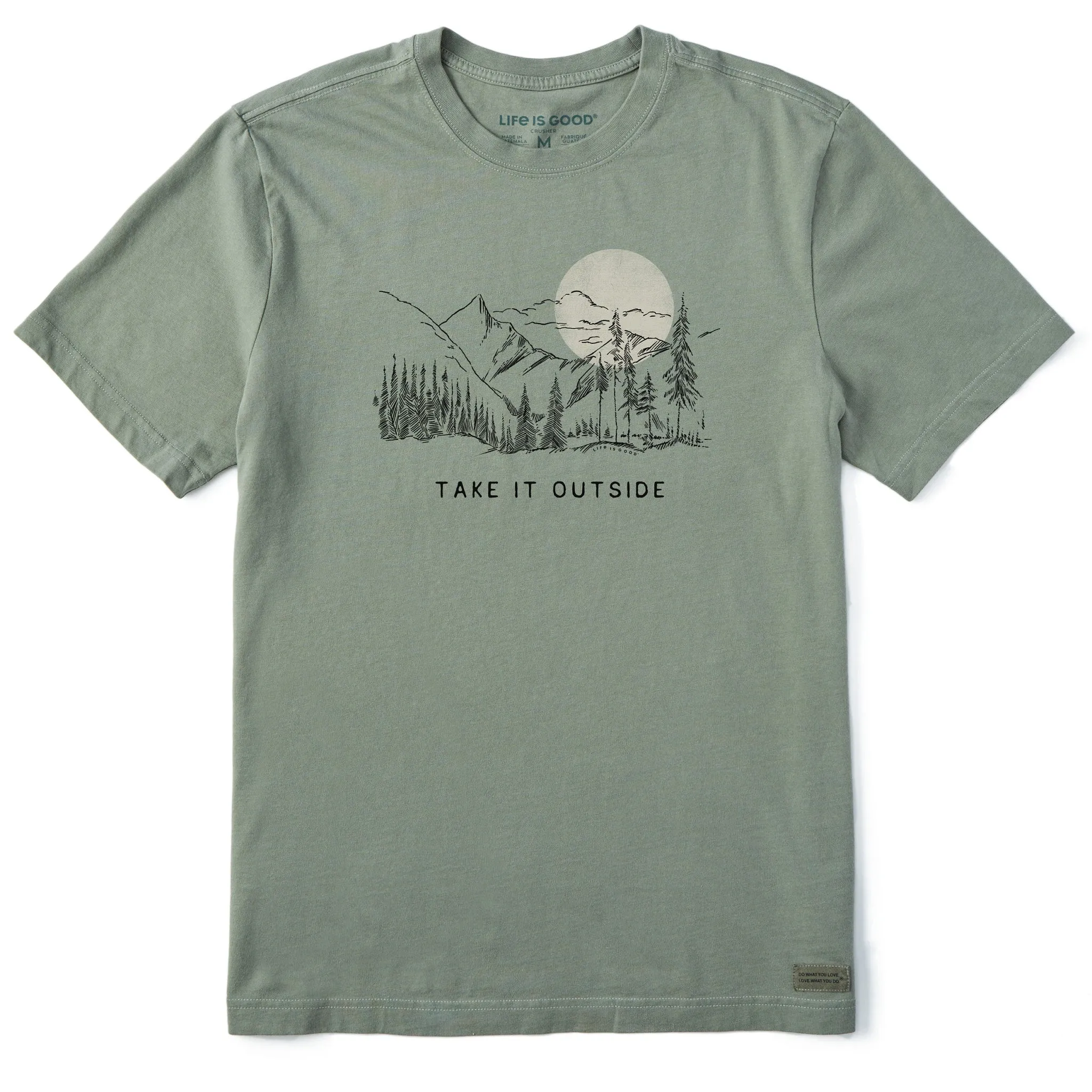 Men's Take it Outside Sketch Mountain Short Sleeve Crusher Tee Life is Good