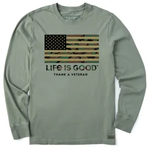 Men's Thank a Veteran Long Sleeve Crusher Tee Life is Good