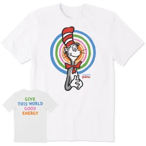 Men's The Cat Good Energy Short Sleeve Crusher Tee Life is Good