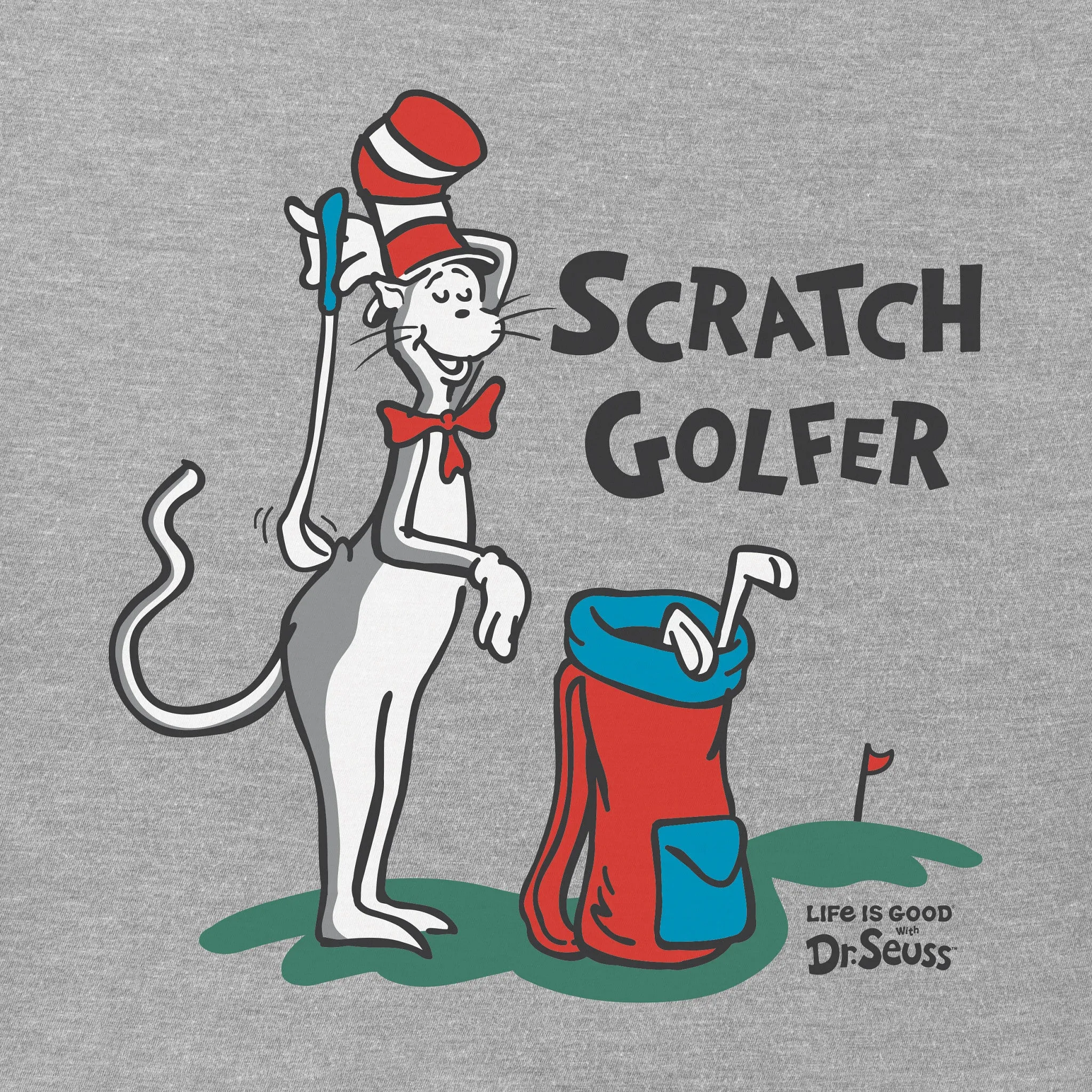 Men's The Cat Scratch Golfer Short Sleeve Crusher Tee Life is Good
