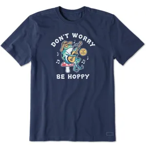 Men's Tie Dye Don't Worry Be Hoppy Frog Short Sleeve Tee Life is Good