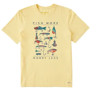 Men's Tie Dye Fish More Worry Less Short Sleeve Tee Life is Good