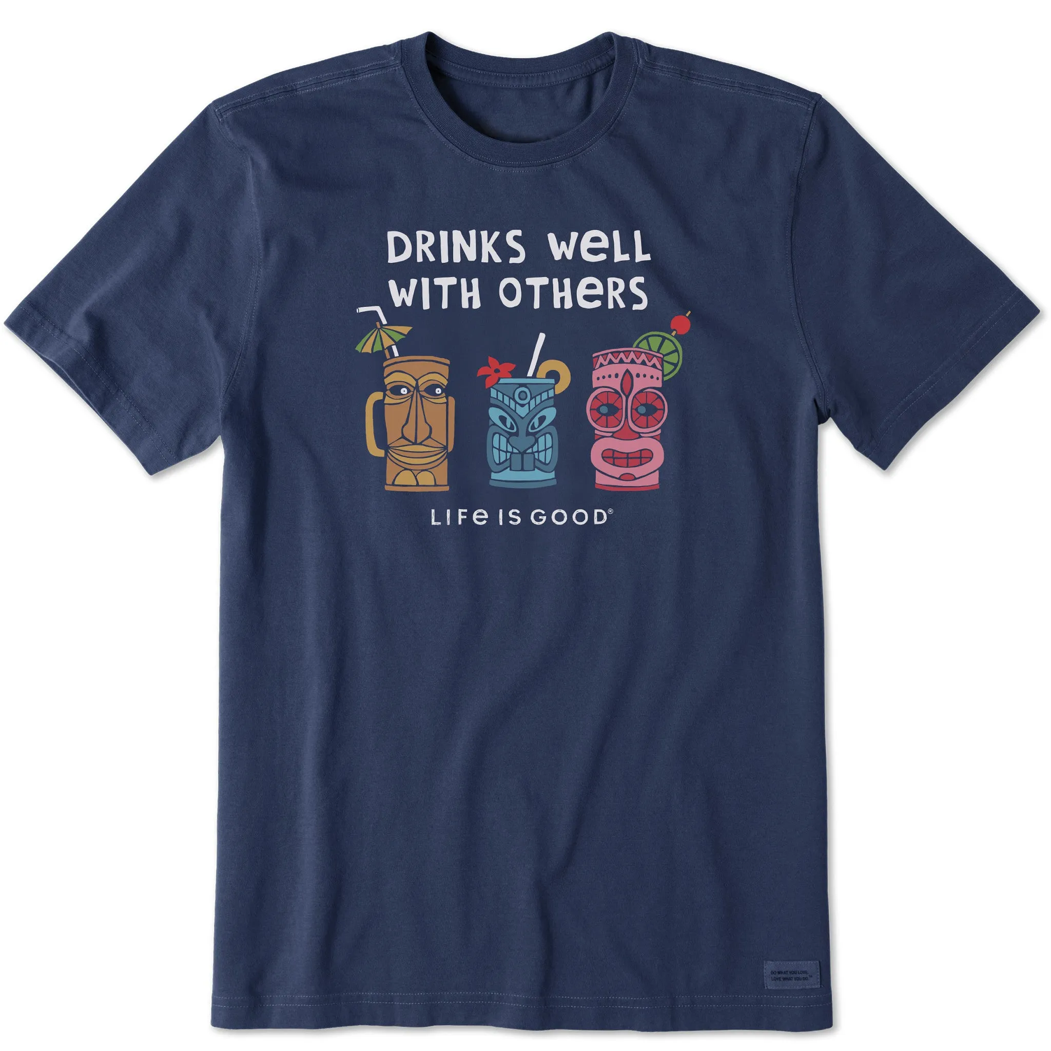 Men's Tiki Drinks Well Short Sleeve Tee Life is Good