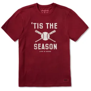 Men's 'Tis the Season Baseball Bats Short Sleeve Crusher Tee LIFE IS GOOD