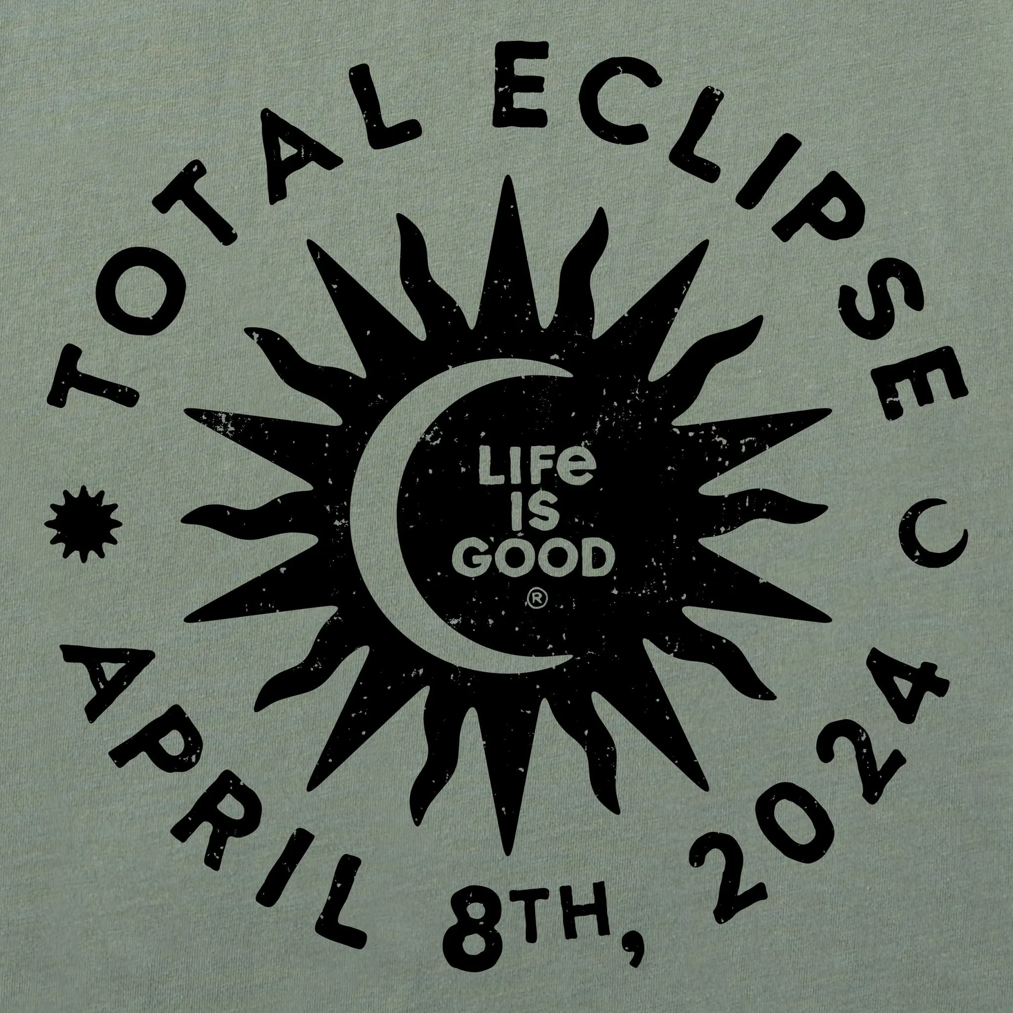 Men's Total Eclipse Sun 4.8.24 Short Sleeve Tee Life is Good