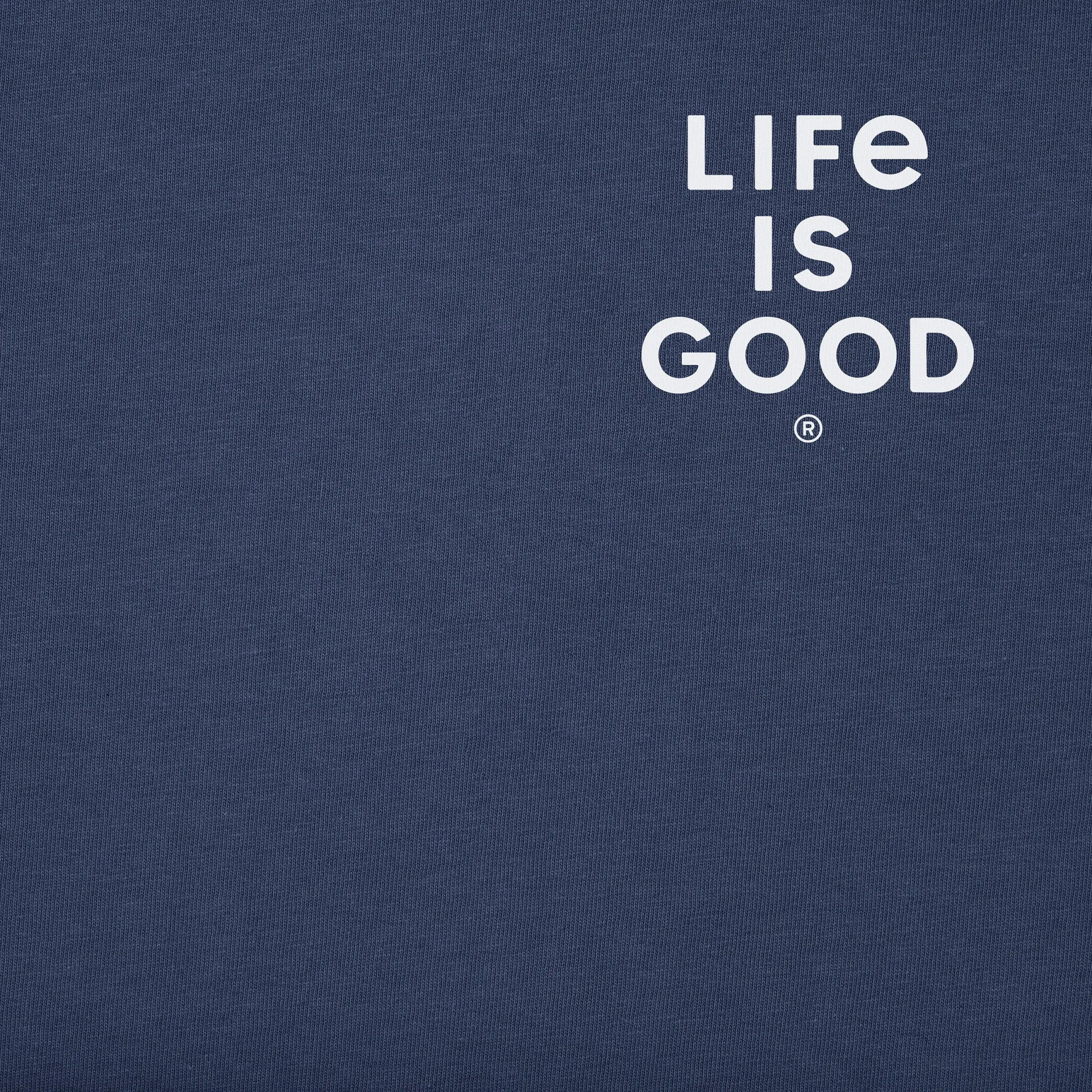 Men's Tree Tall Flag Short Sleeve Tee Life is Good