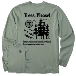 Men's Trees, Please! Long Sleeve Crusher Tee Life is Good