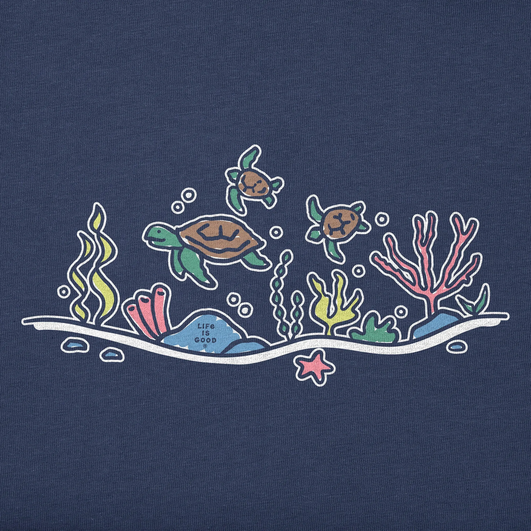 Men's Turtle Swimming Vista Short Sleeve Tee Life is Good