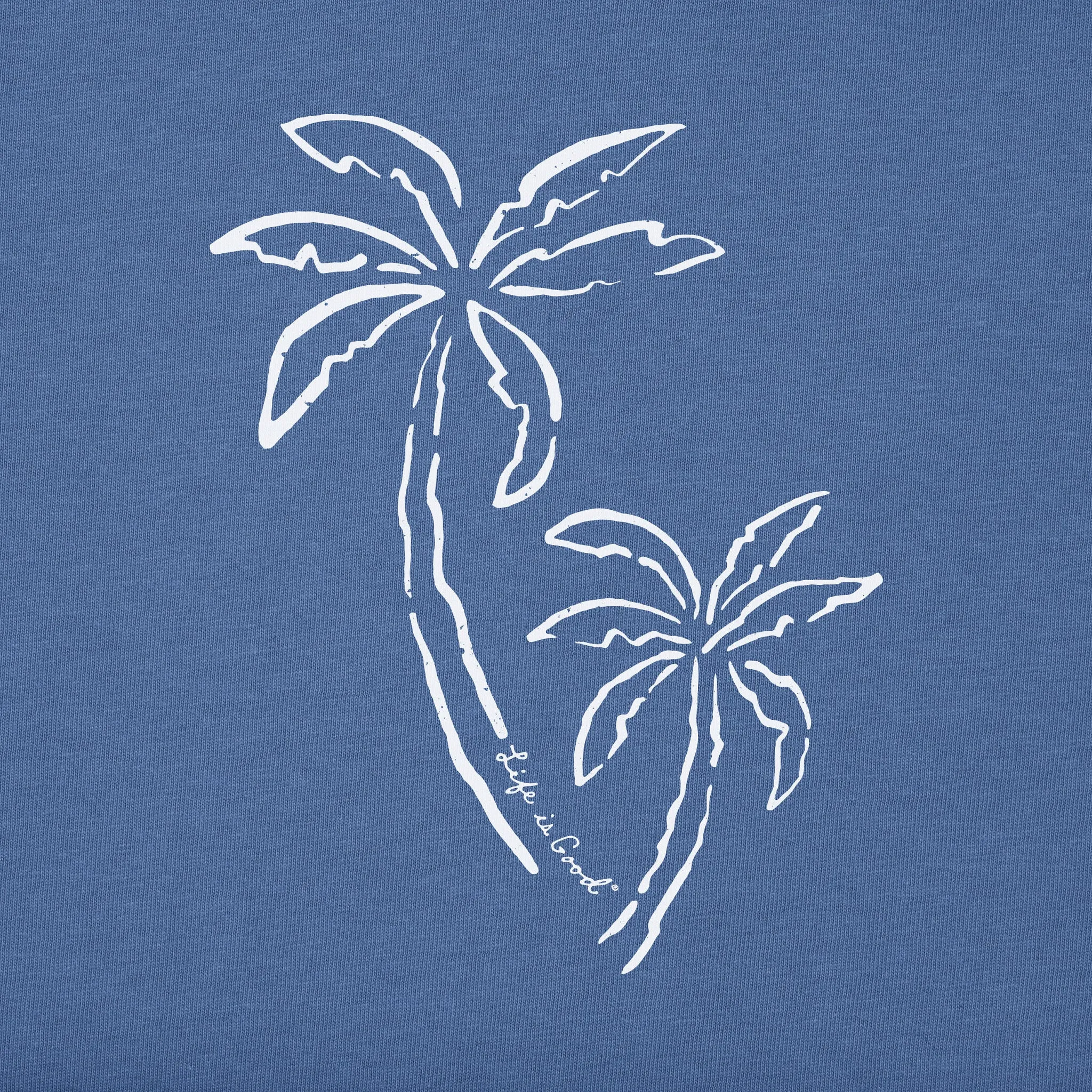 Men's Two Simple Palms Long Sleeve Crusher Tee Life is Good