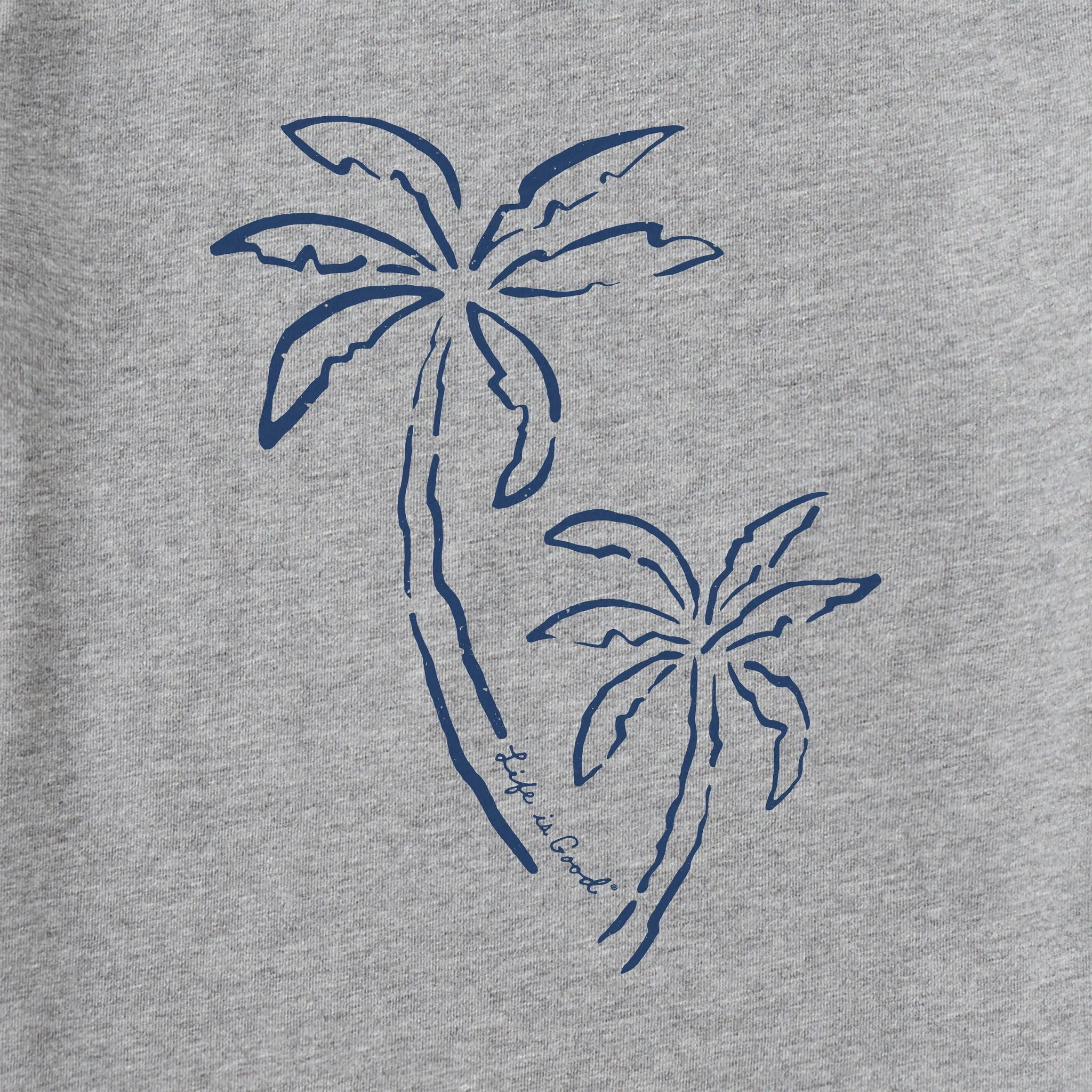 Men's Two Simple Palms Long Sleeve Crusher Tee Life is Good