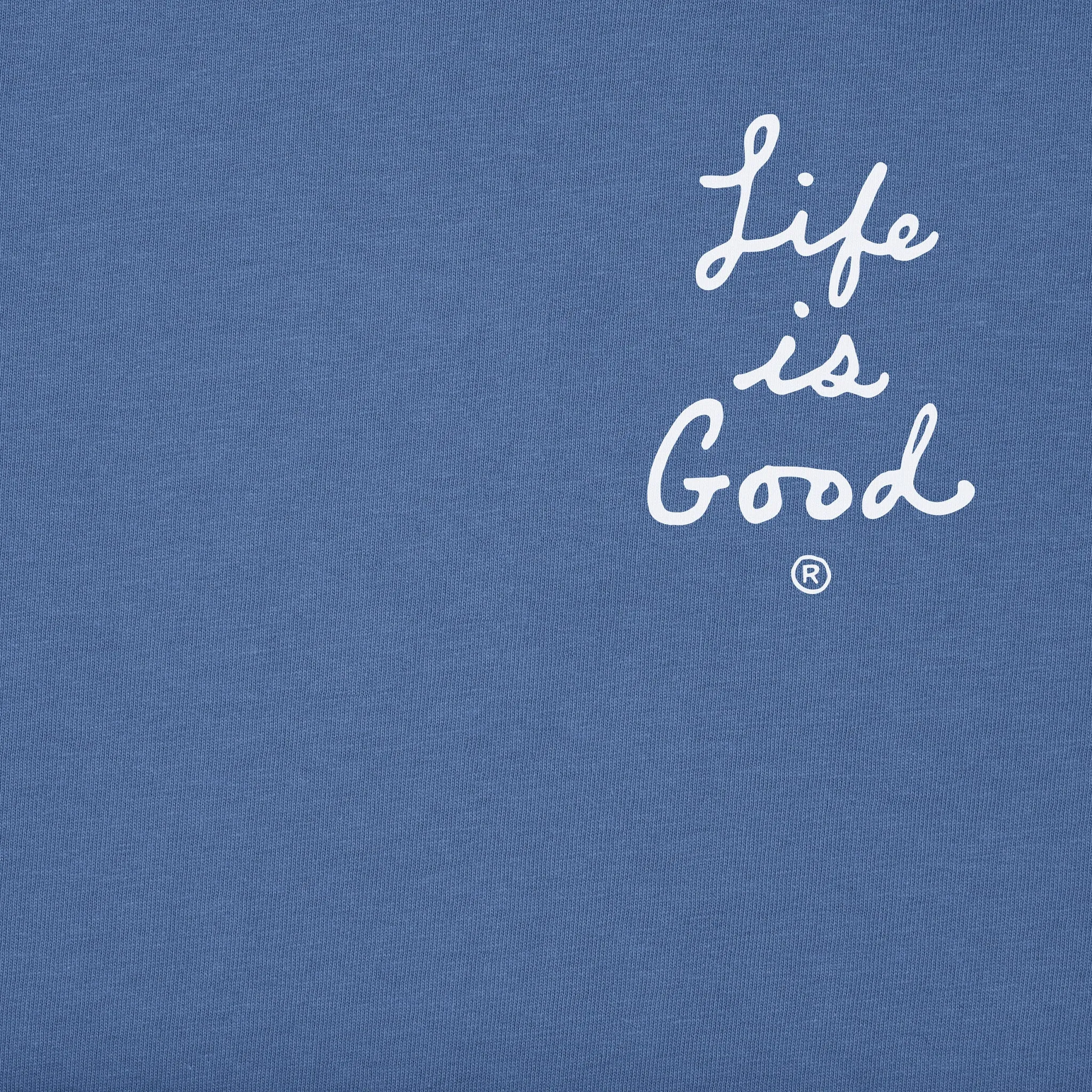 Men's Two Simple Palms Long Sleeve Crusher Tee Life is Good