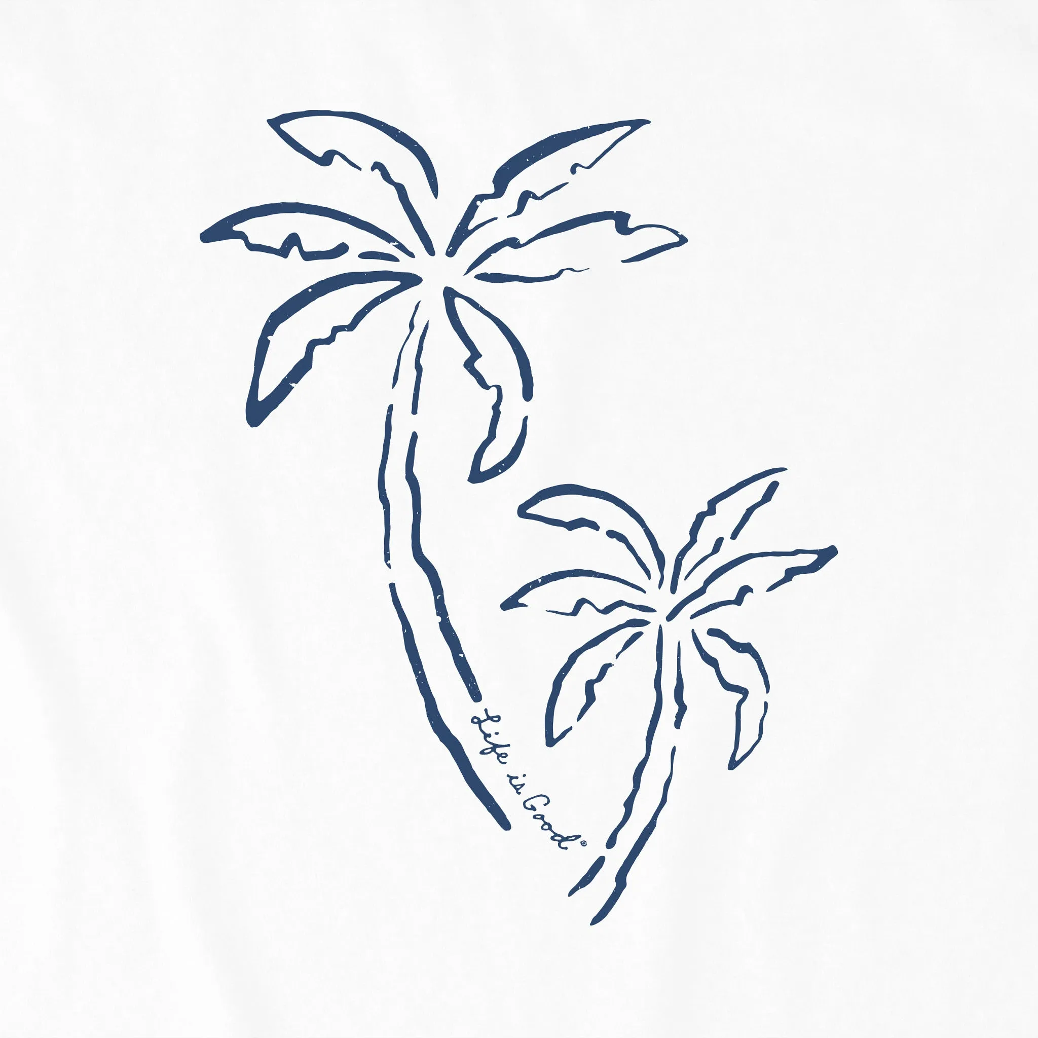 Men's Two Simple Palms Long Sleeve Crusher Tee Life is Good