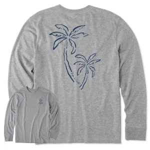 Men's Two Simple Palms Long Sleeve Crusher Tee Life is Good