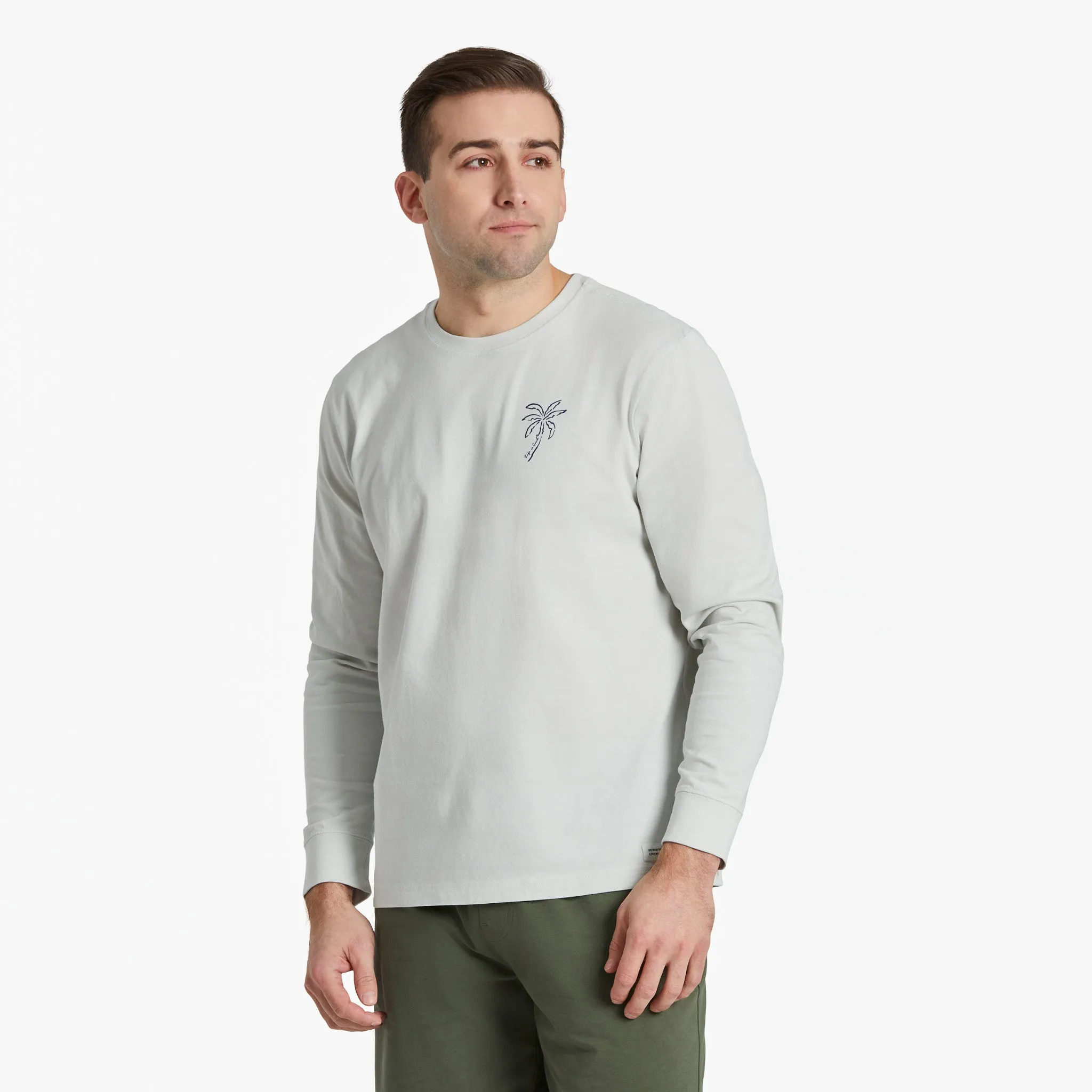 Men's Two Simple Palms Long Sleeve Crusher Tee Life is Good
