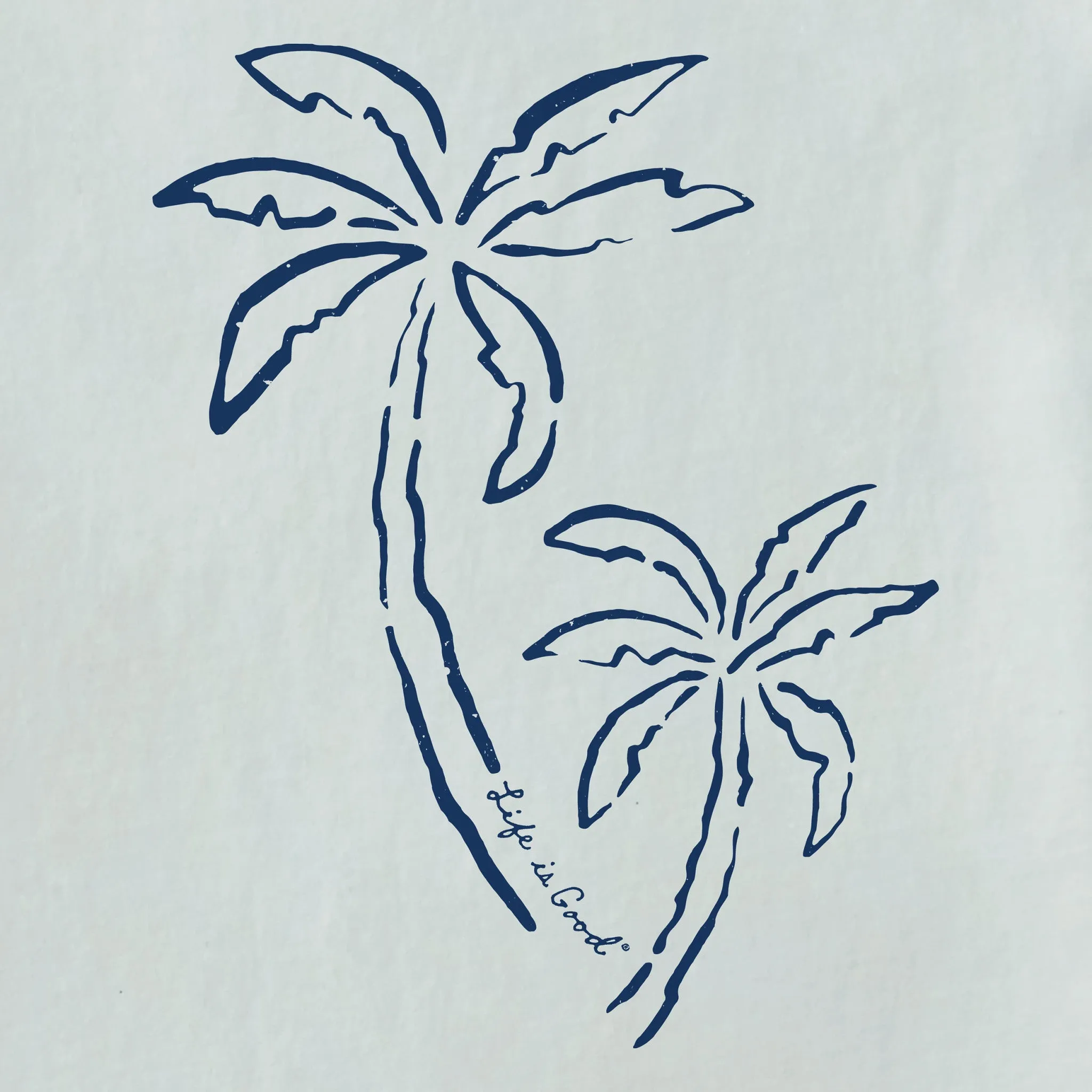 Men's Two Simple Palms Short Sleeve Tee Life is Good