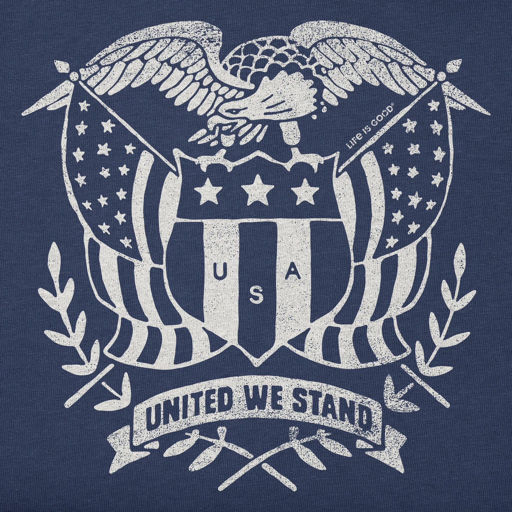 Men's United We Stand Eagle Shield Short Sleeve Tee Life is Good