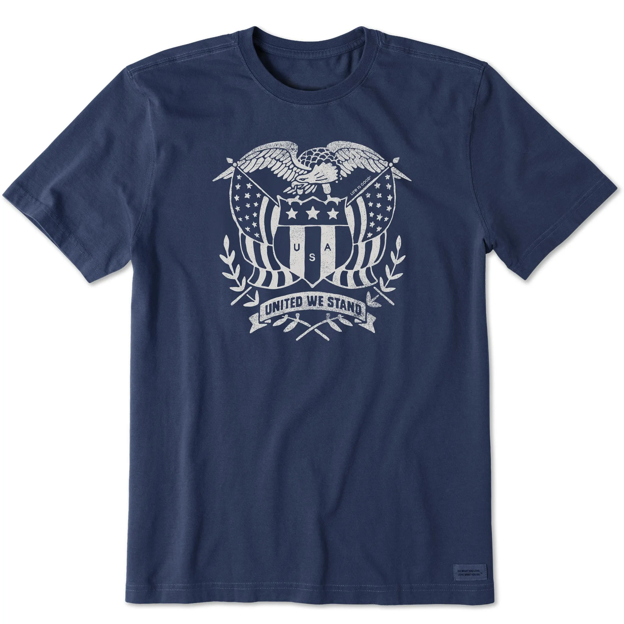Men's United We Stand Eagle Shield Short Sleeve Tee Life is Good