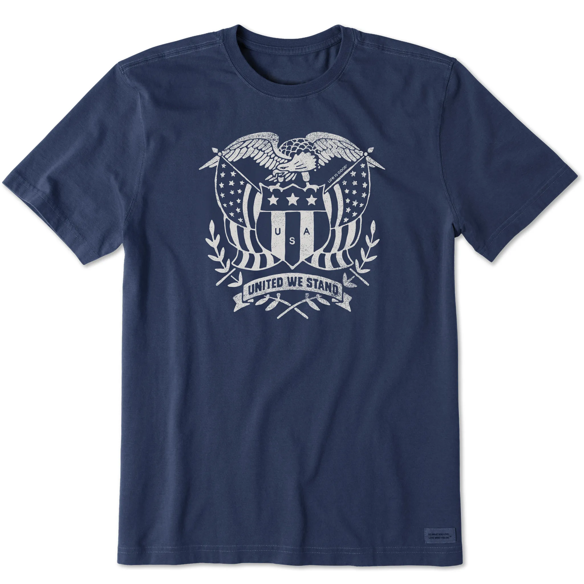 Men's United We Stand Eagle Shield Short Sleeve Tee Life is Good