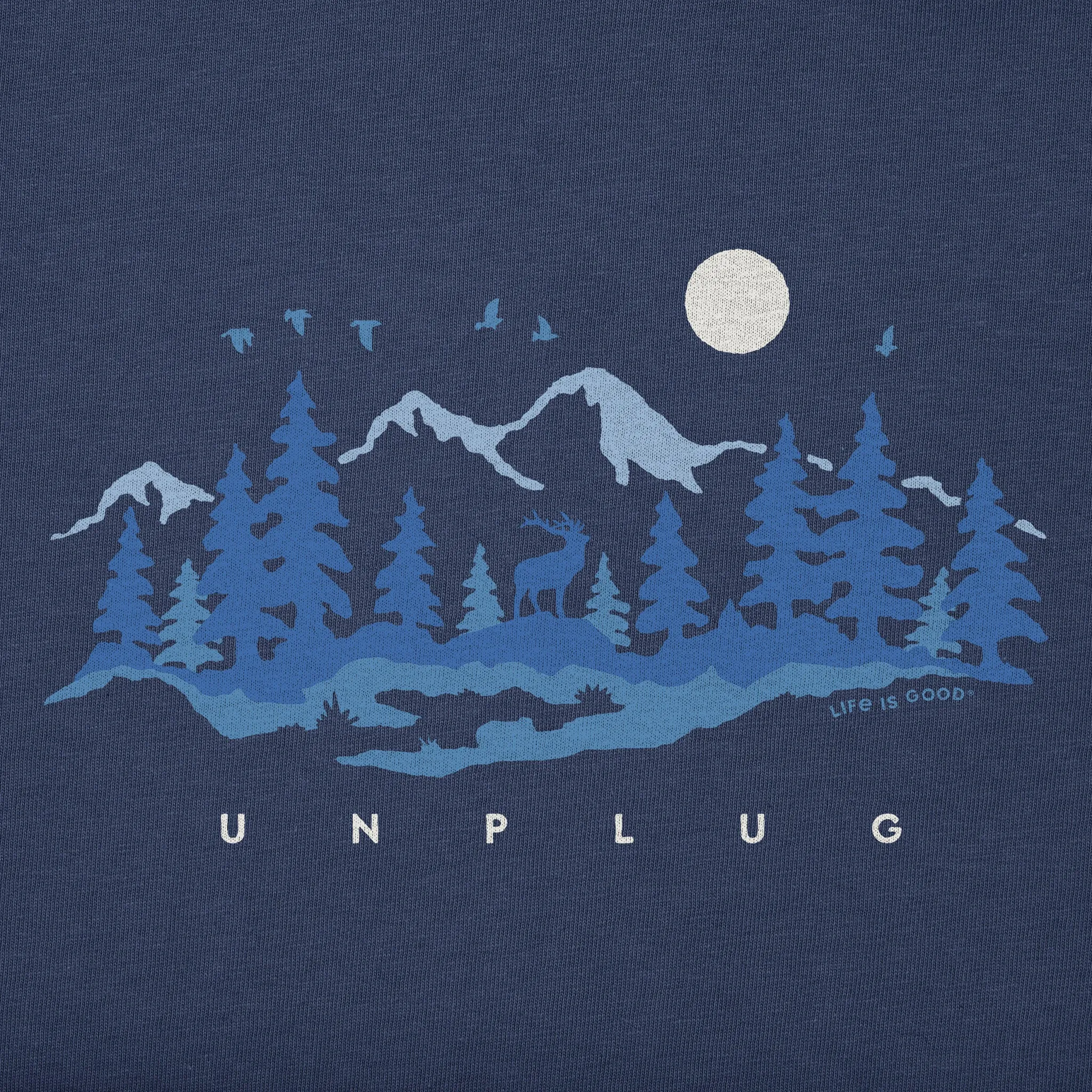 Men's Unplug in the Outdoors Long Sleeve Crusher Tee Life is Good