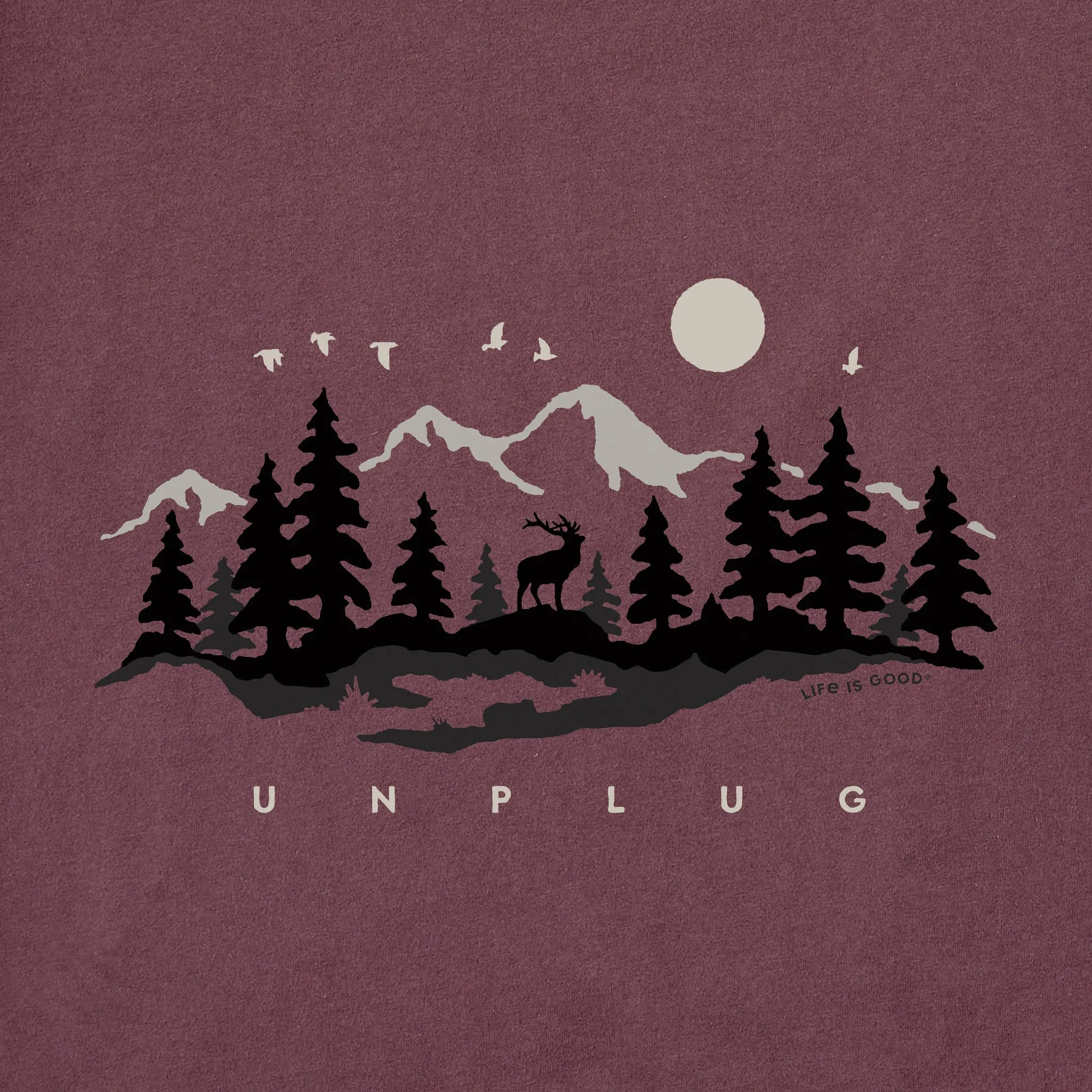 Men's Unplug in the Outdoors Long Sleeve Crusher Tee Life is Good