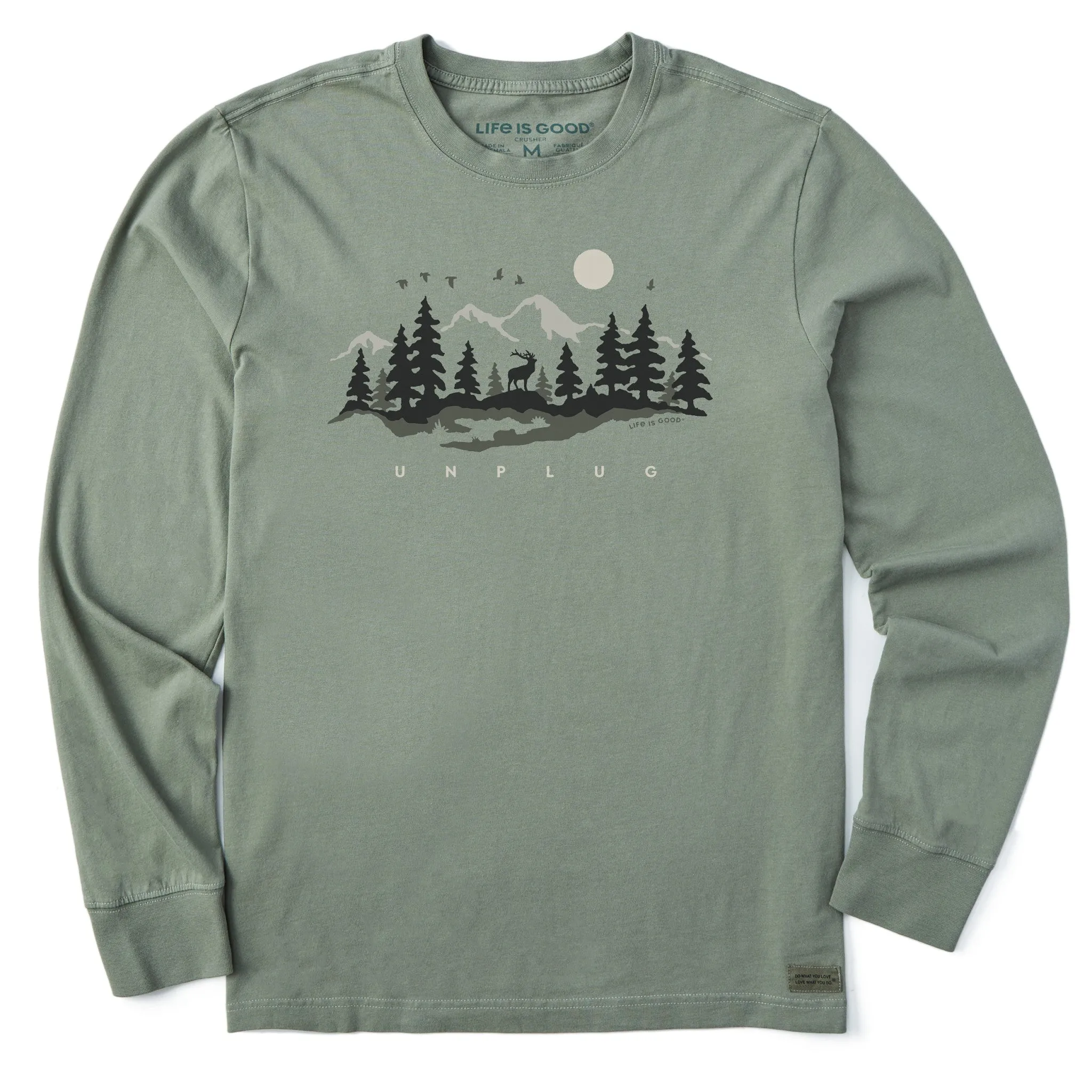 Men's Unplug in the Outdoors Long Sleeve Crusher Tee Life is Good