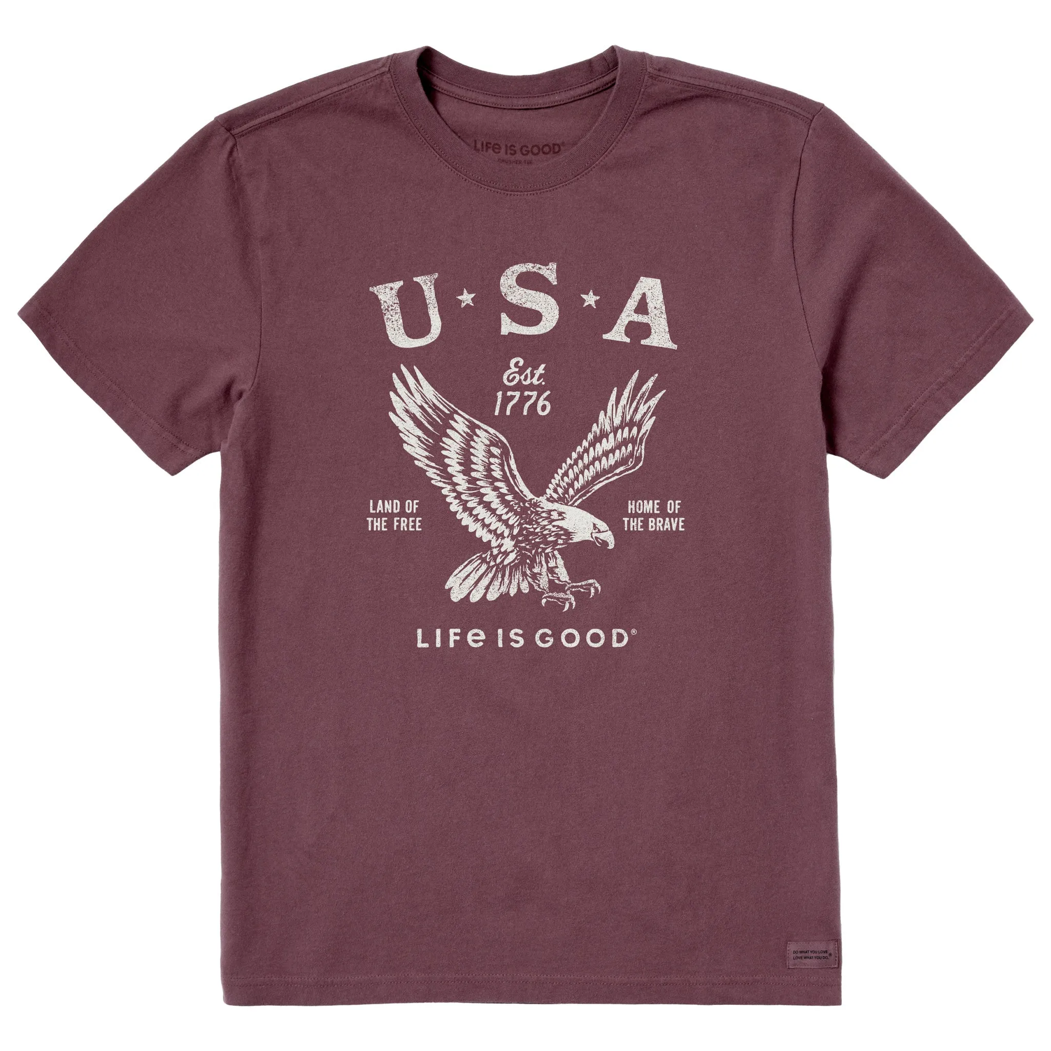 Men's USA 1776 Eagle Short Sleeve Tee Life is Good