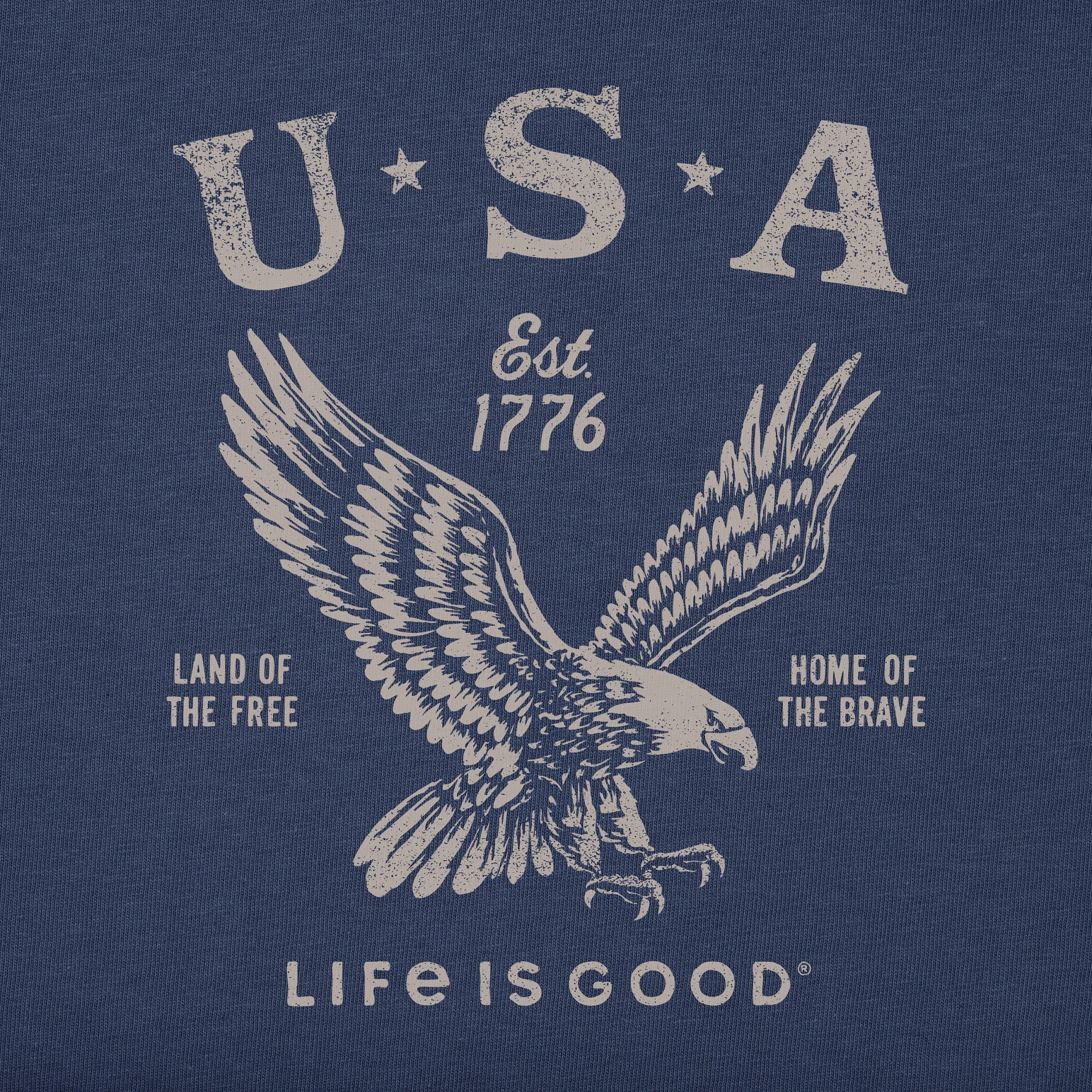 Men's USA 1776 Eagle Short Sleeve Tee Life is Good