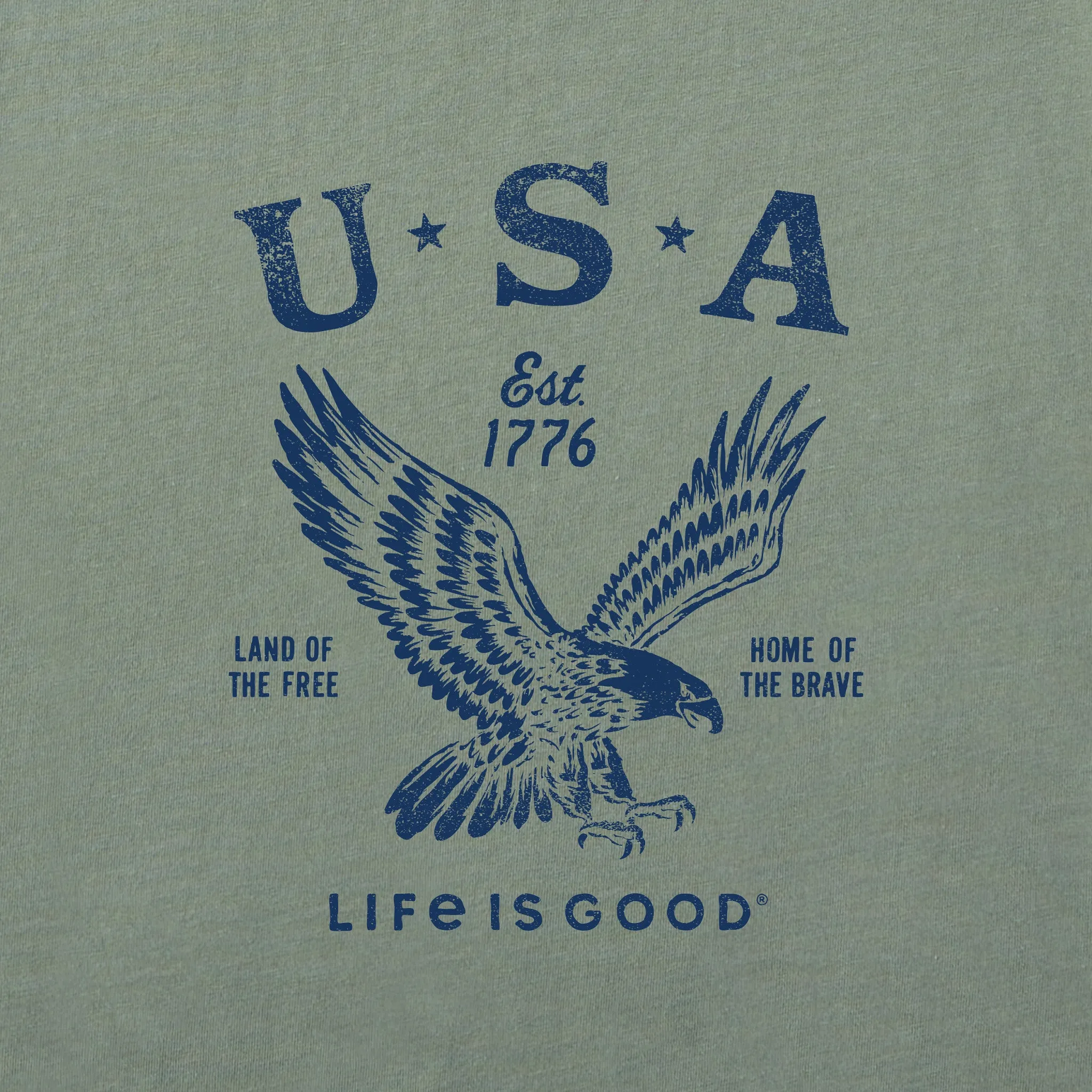 Men's USA 1776 Eagle Short Sleeve Tee Life is Good