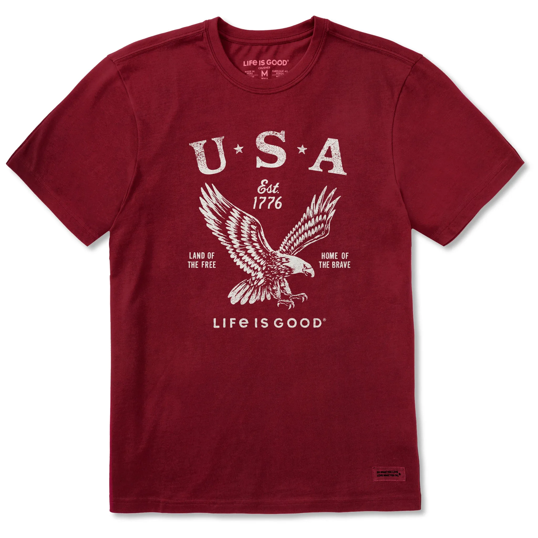 Men's USA 1776 Eagle Short Sleeve Tee Life is Good