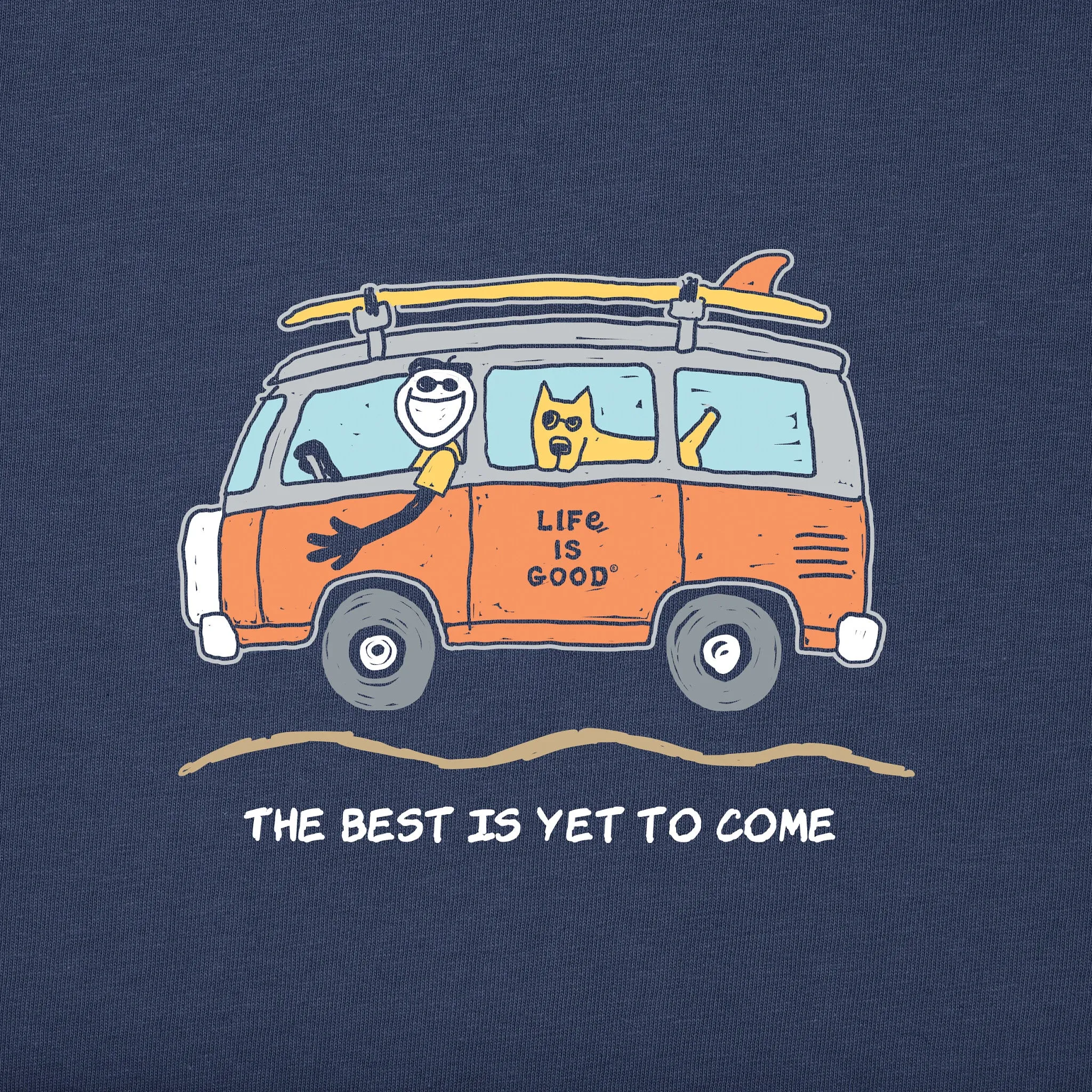 Men's Van Best Is Yet to Come Short Sleeve Tee Life is Good