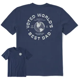 Men's Voted World's Best Dad Short Sleeve Tee Life is Good