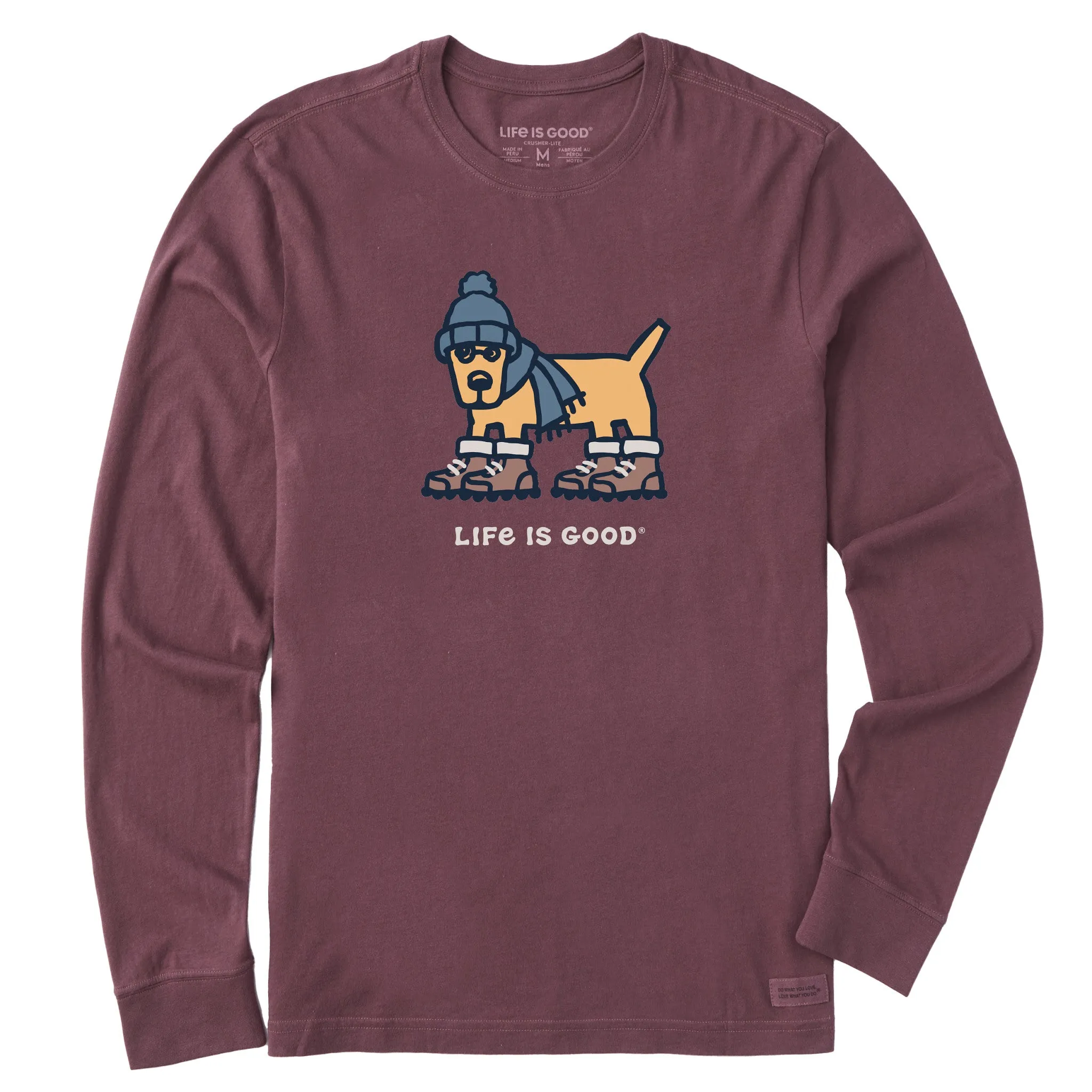 Men's Warmly Dressed Rocket Long Sleeve Crusher Tee Life is Good